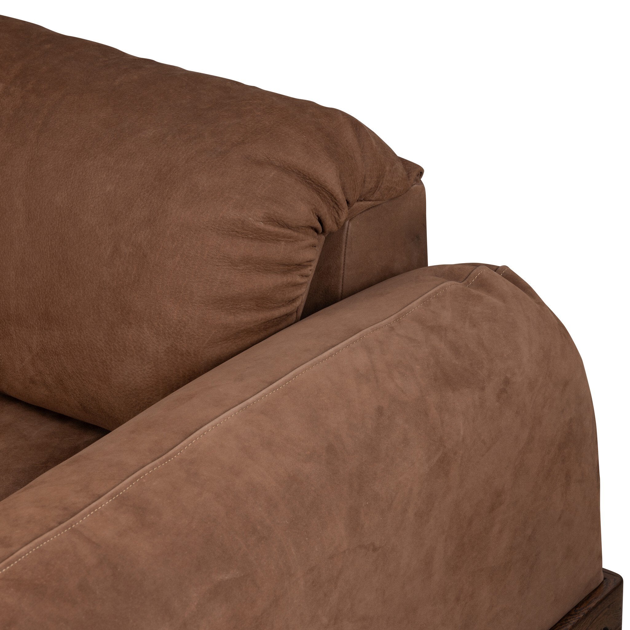 Four Hands Voller Nubuck Tobacco 96in Sofa - detail 3