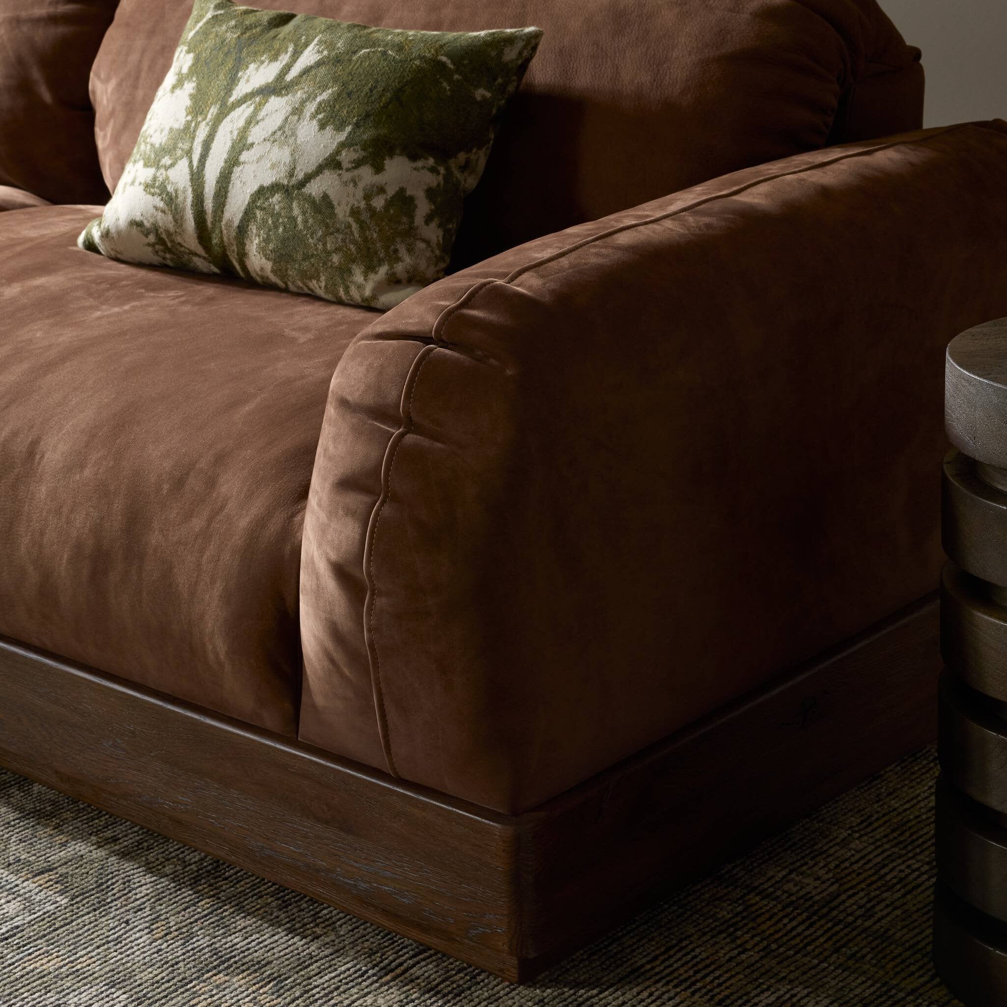 Four Hands Voller Nubuck Tobacco 96in Sofa - detail 9