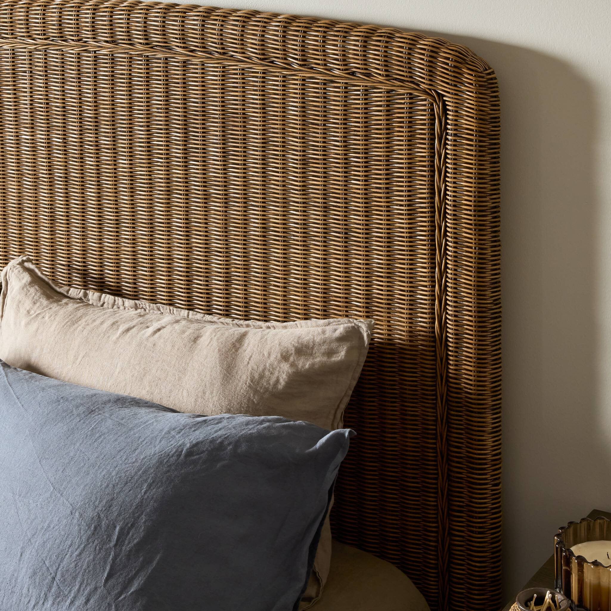 Four Hands Costa Natural Brown Rattan Bed - detail 10
