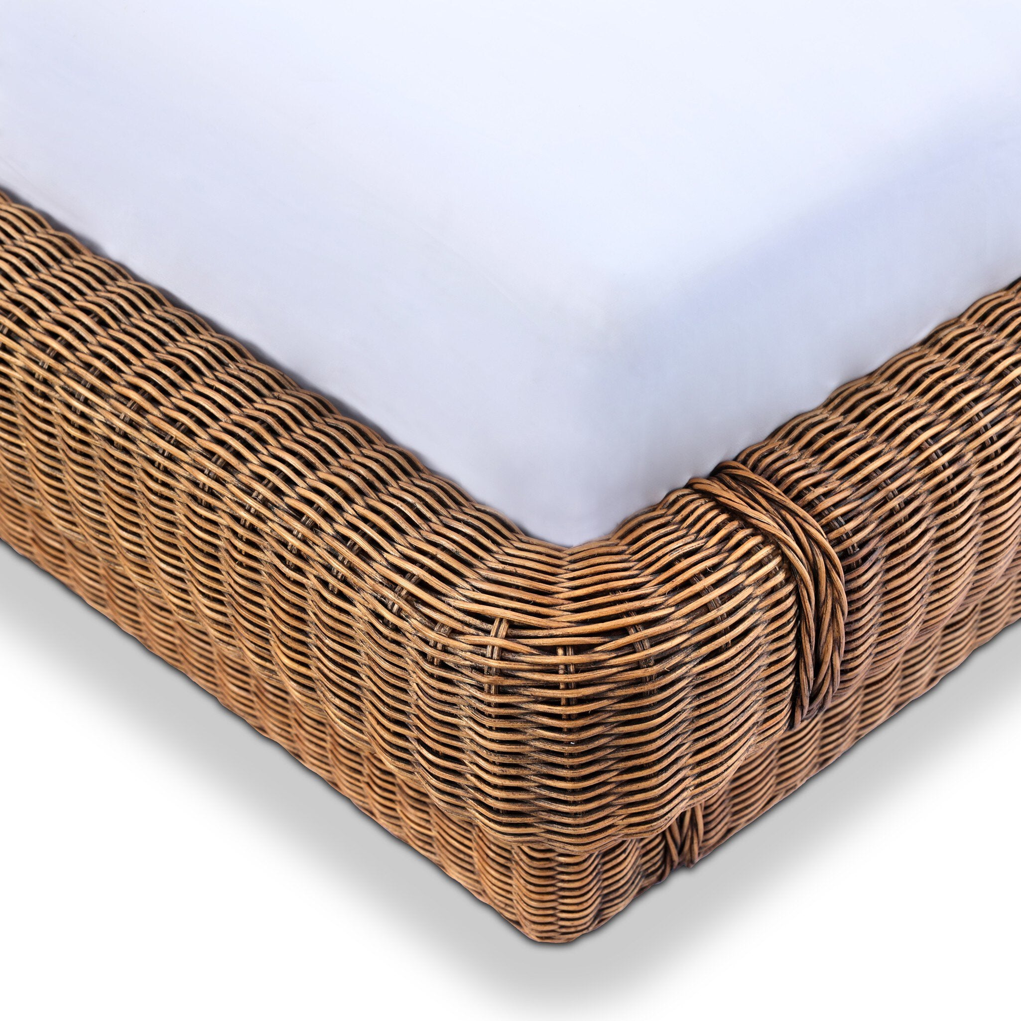 Four Hands Costa Natural Brown Rattan Bed - detail 3