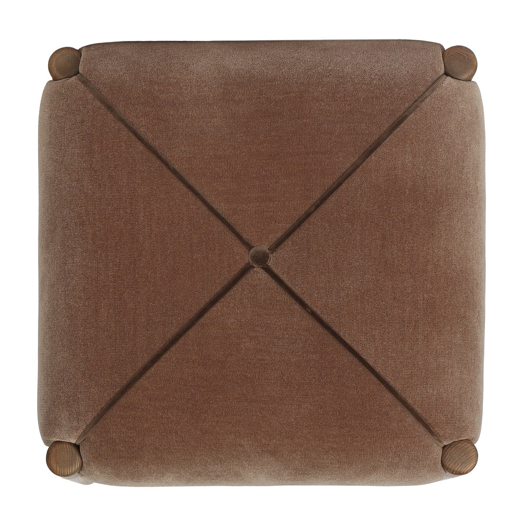 Four Hands Auden Monte Mushroom Counter Stool - top-down view