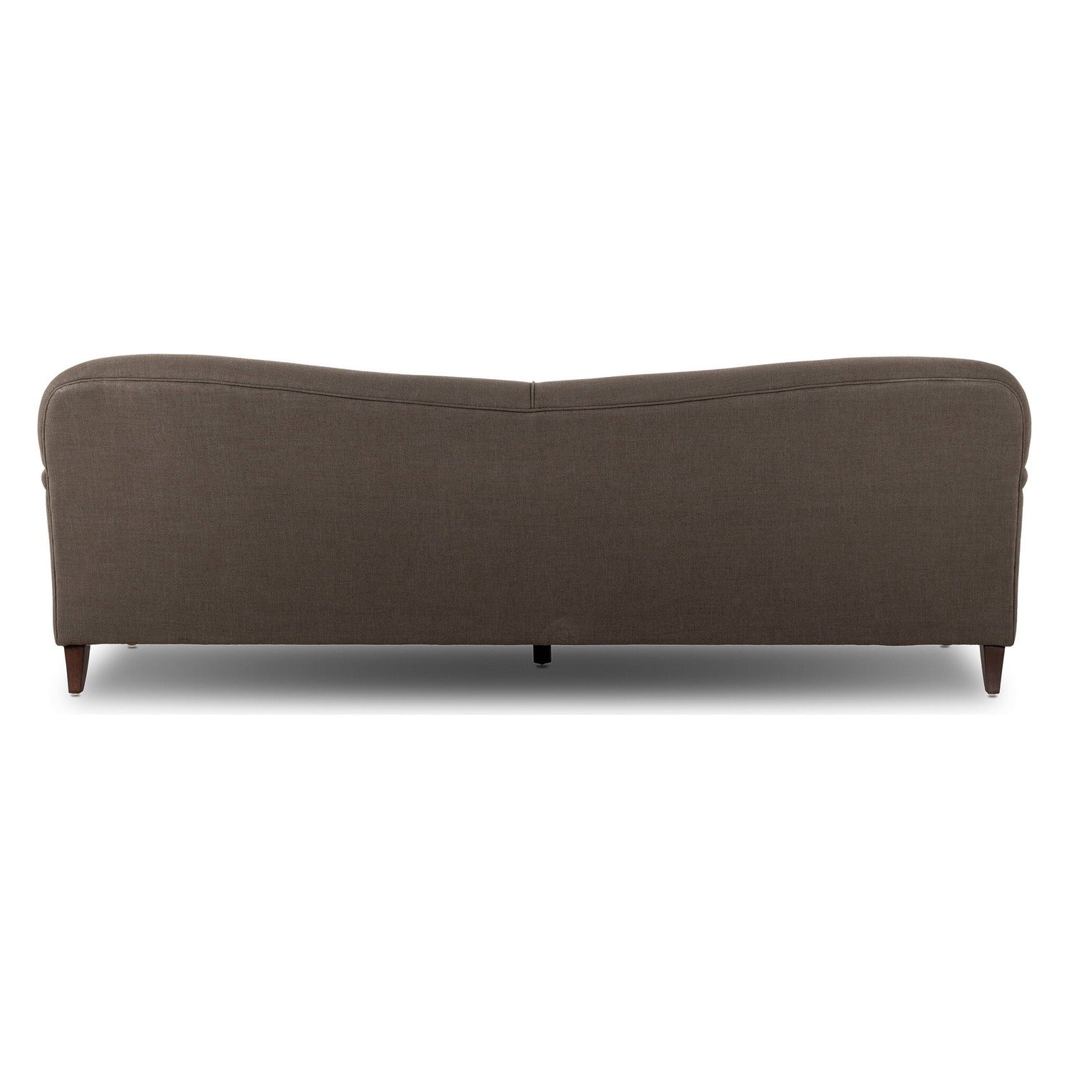Four Hands Tiani Savoy Coffee Sofa 95in with reverse camelback and pleated arms, back view