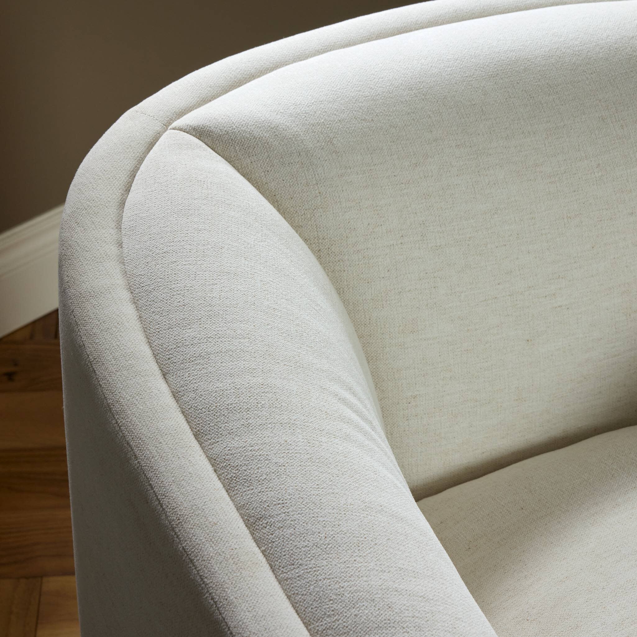 Four Hands Presley Crypton Nomad Snow Swivel Chair construction close-up