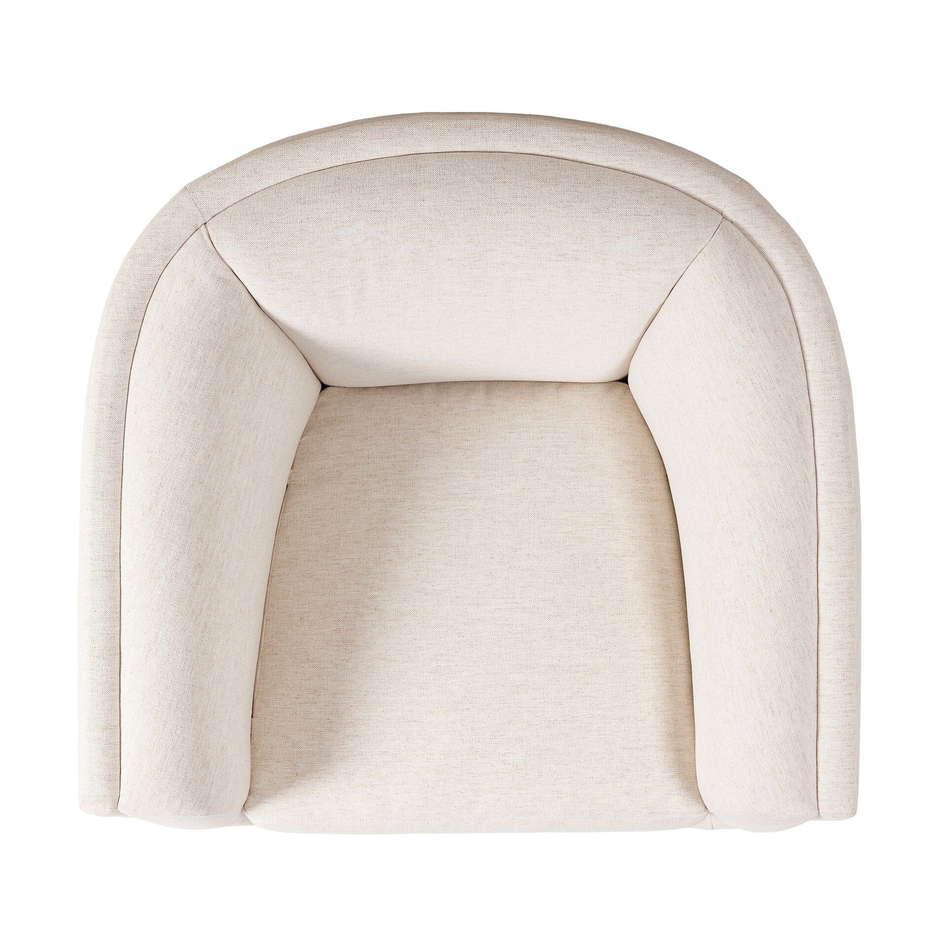 Four Hands Presley Crypton Nomad Snow Swivel Chair top-down view