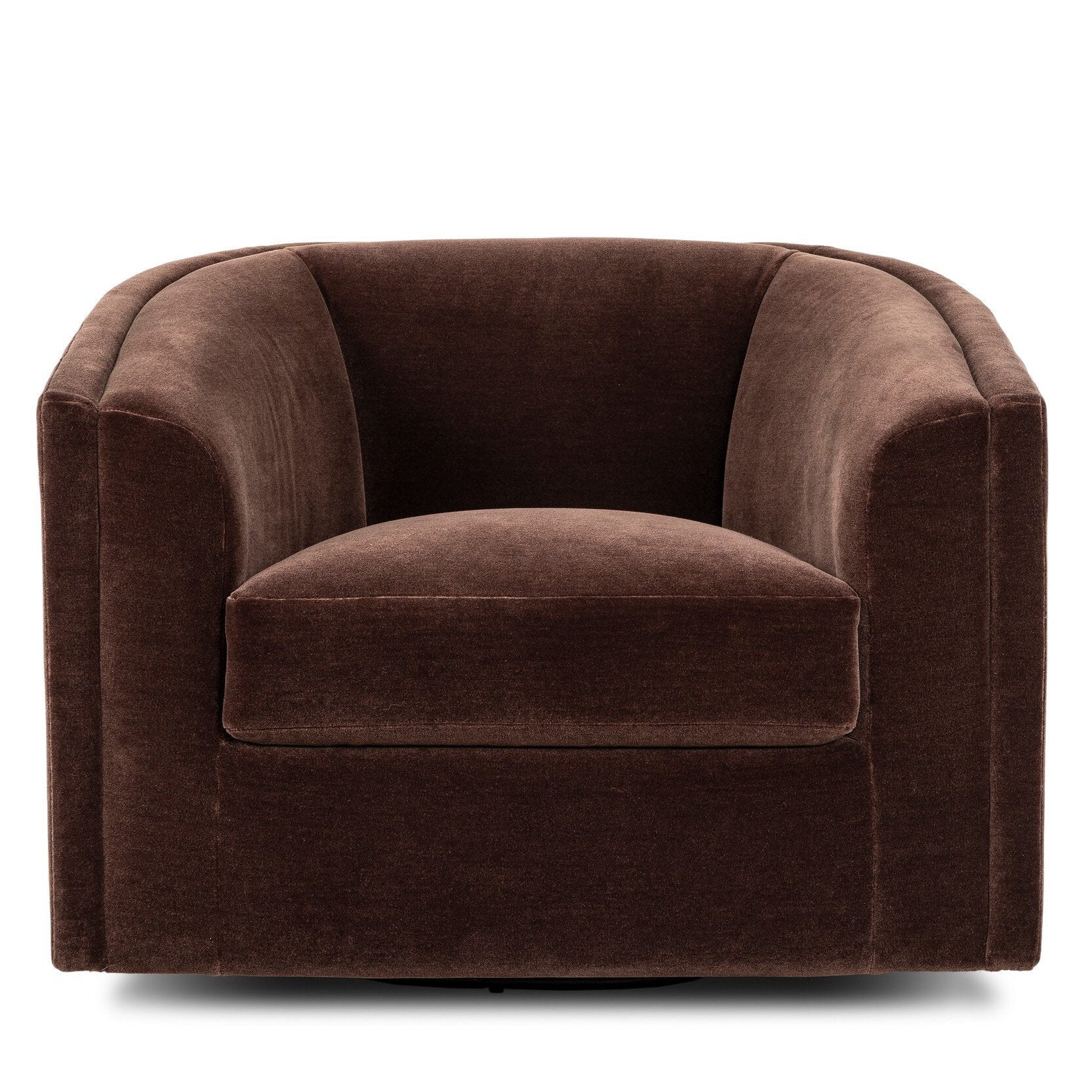 Four Hands Presley Monte Chocolate Swivel Chair front view