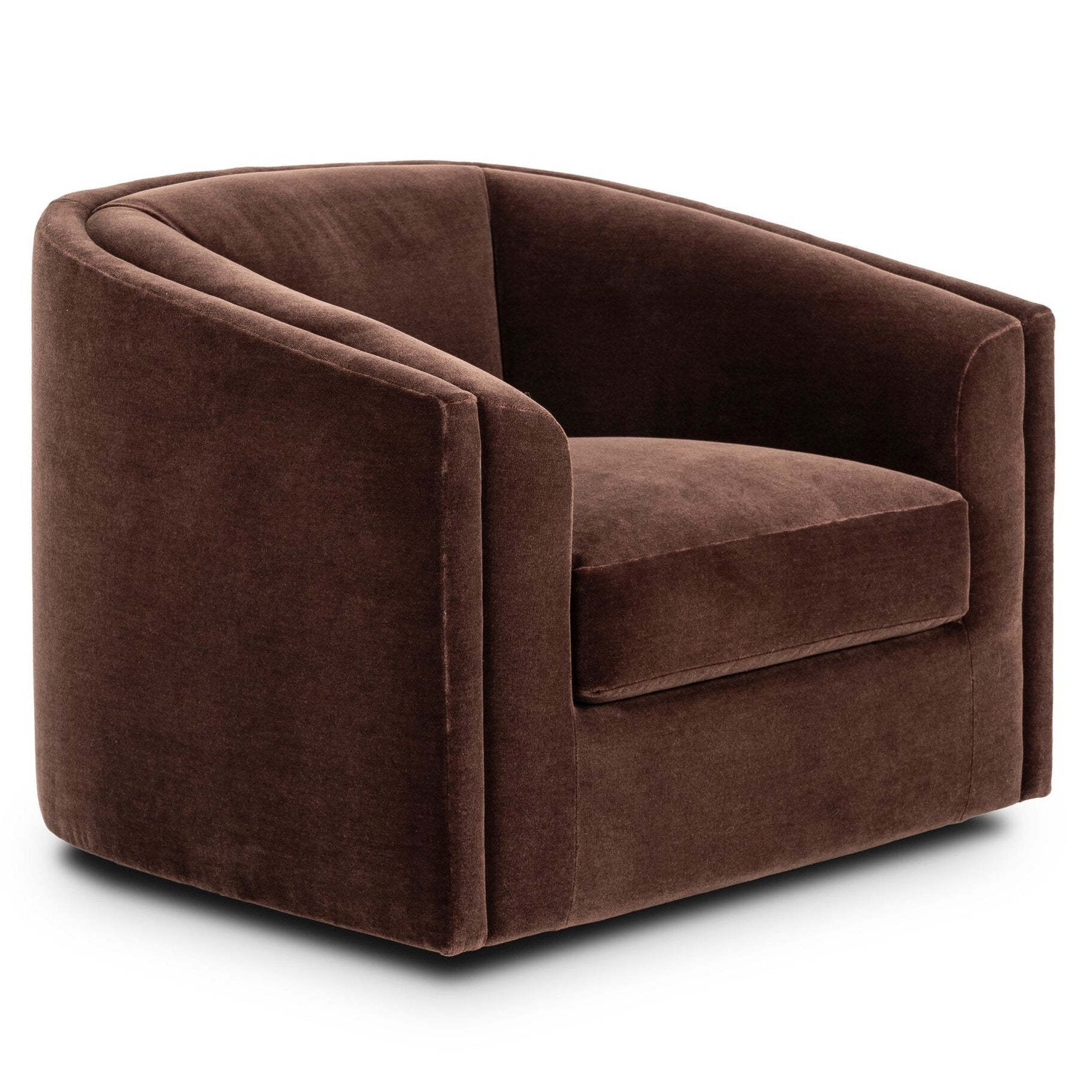 Four Hands Presley Monte Chocolate Swivel Chair in Monte Chocolate