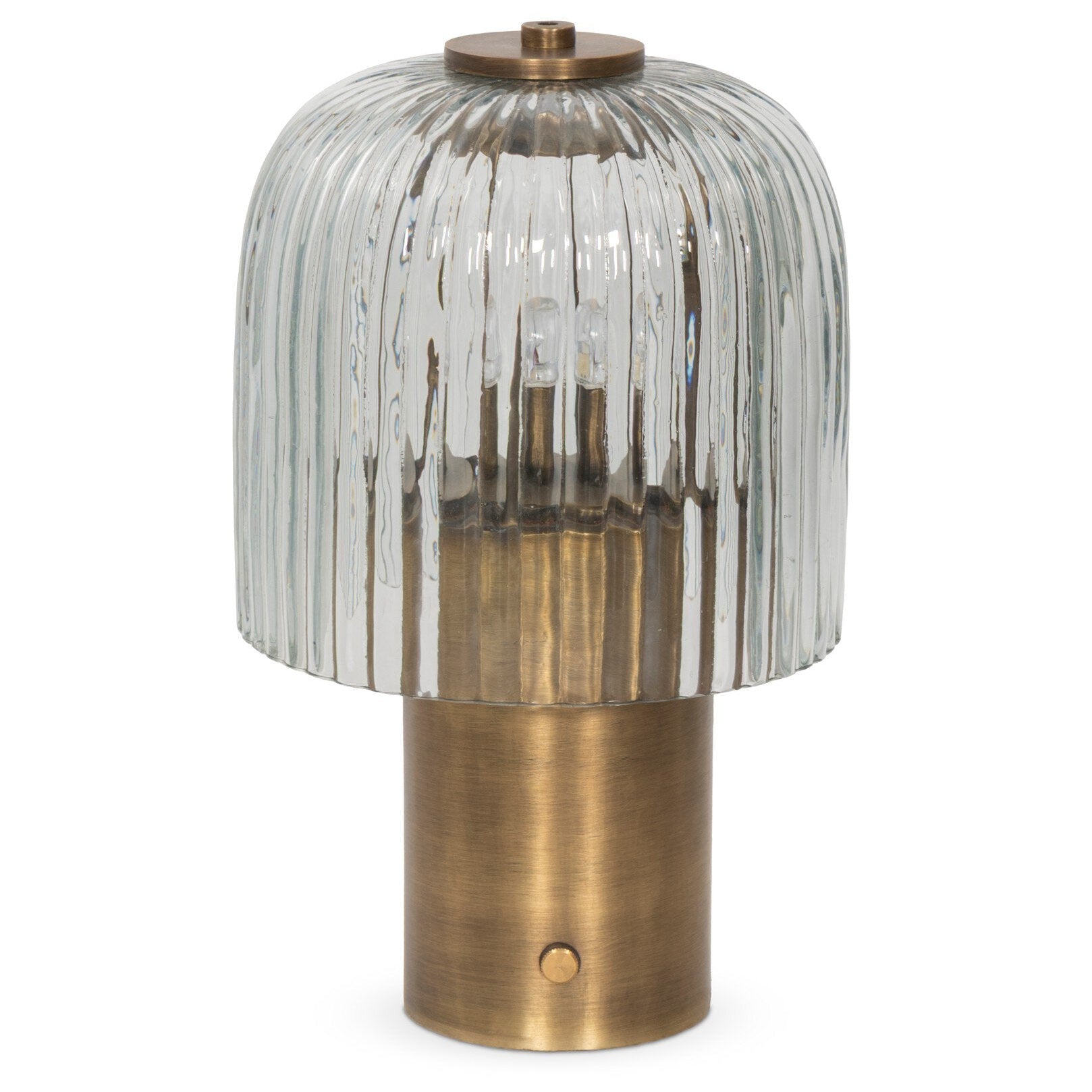 Four Hands Nomi Aged Antique Brass Iron Cordless Table Lamp in Aged Antique Brass Iron