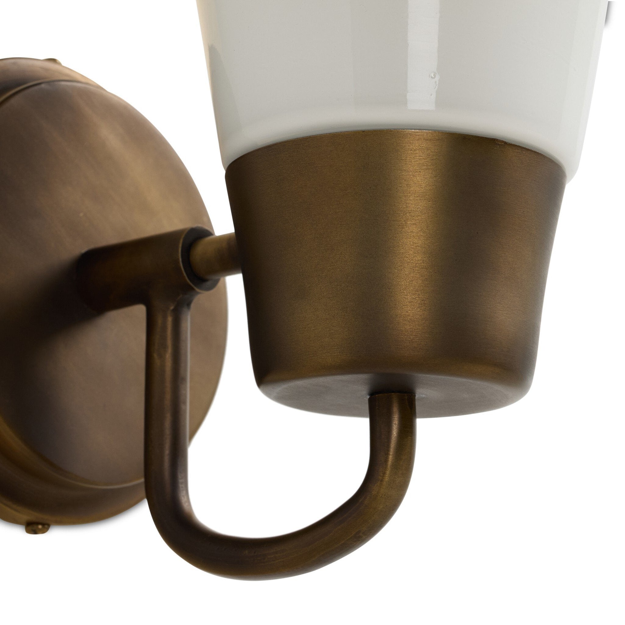 Four Hands Mavis Milk Glass Wall Sconce close-up detail