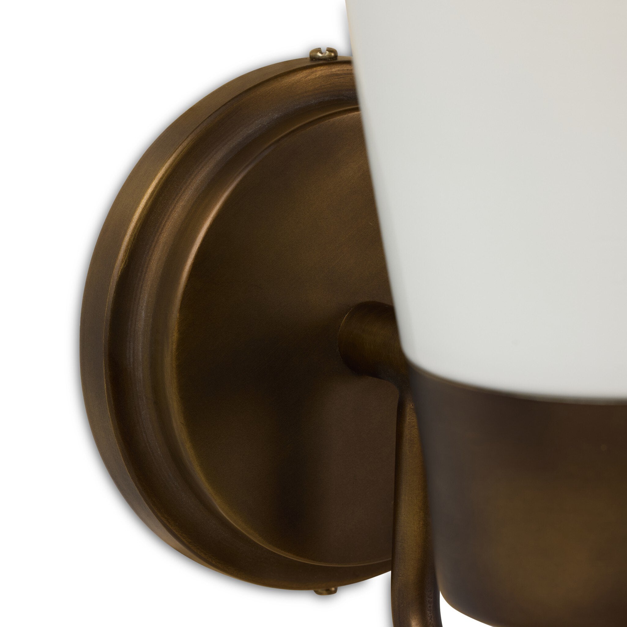 Four Hands Mavis Milk Glass Wall Sconce finish close-up
