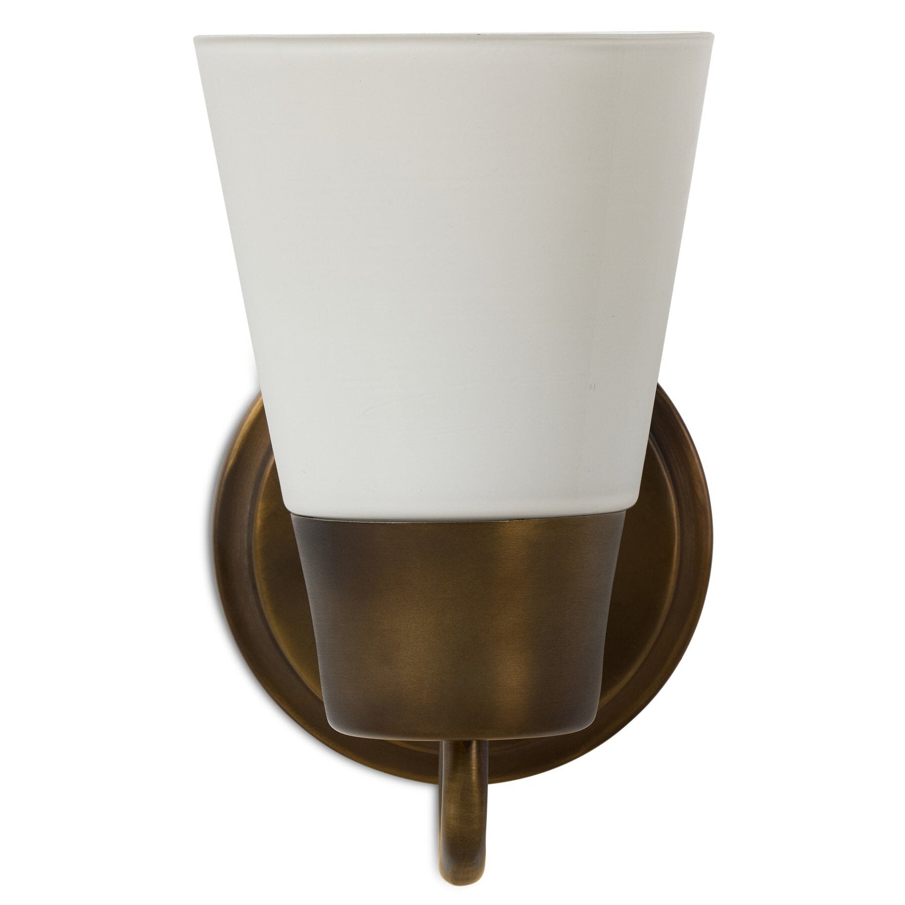 Four Hands Mavis Milk Glass Wall Sconce front view