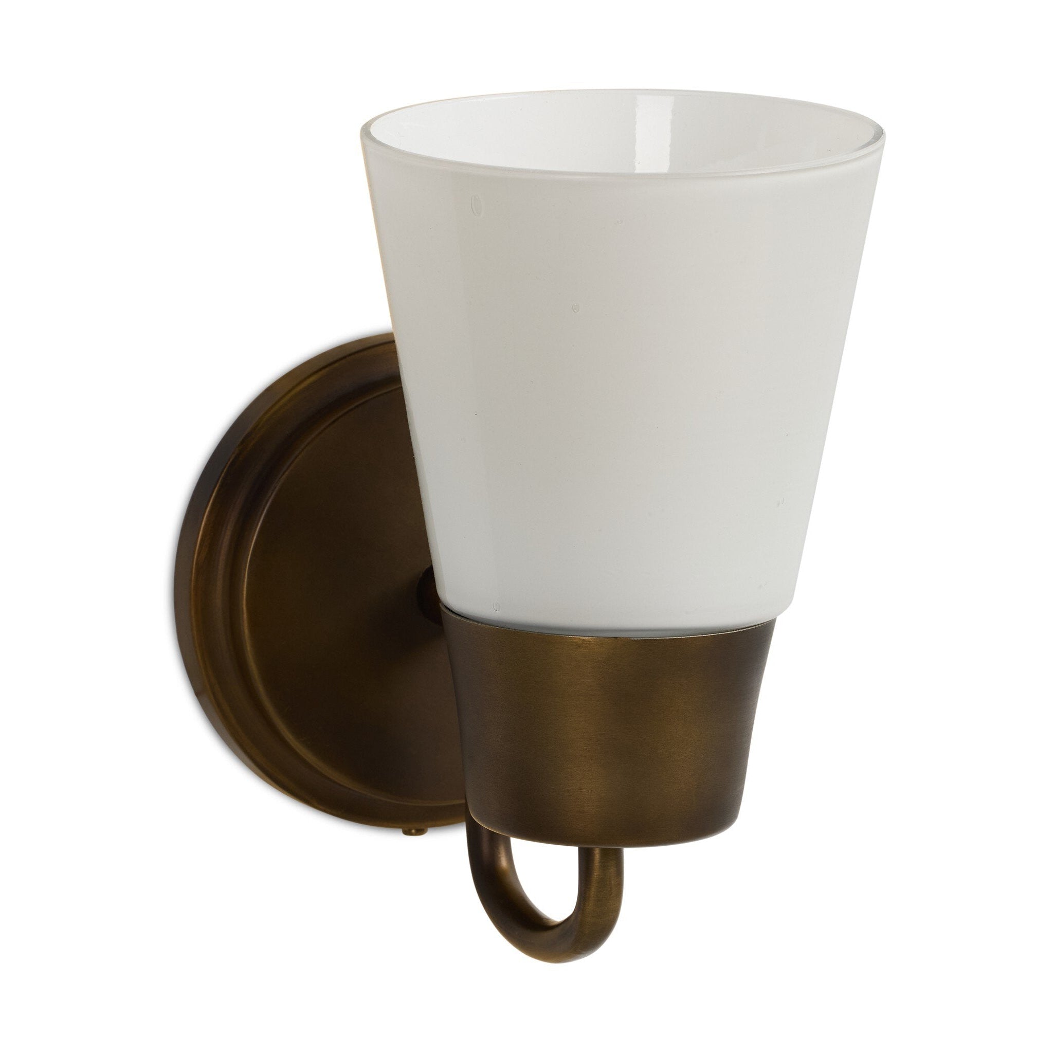 Four Hands Mavis Milk Glass Wall Sconce in Milk Glass