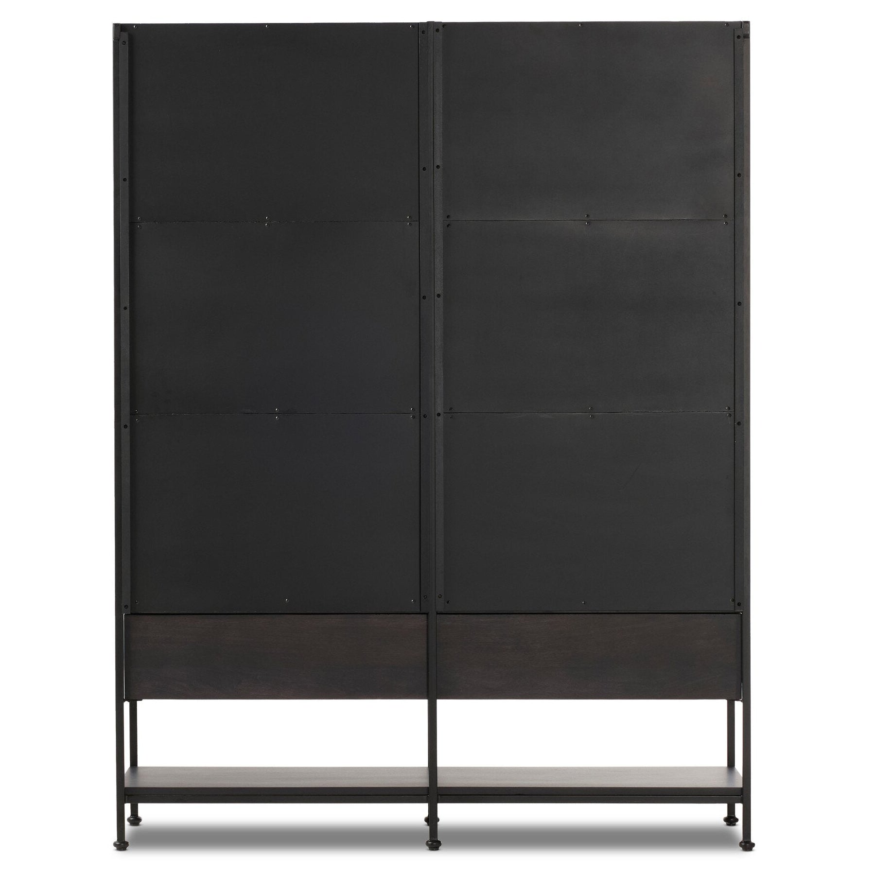 Four Hands Igor Satin Black Bookcase back view