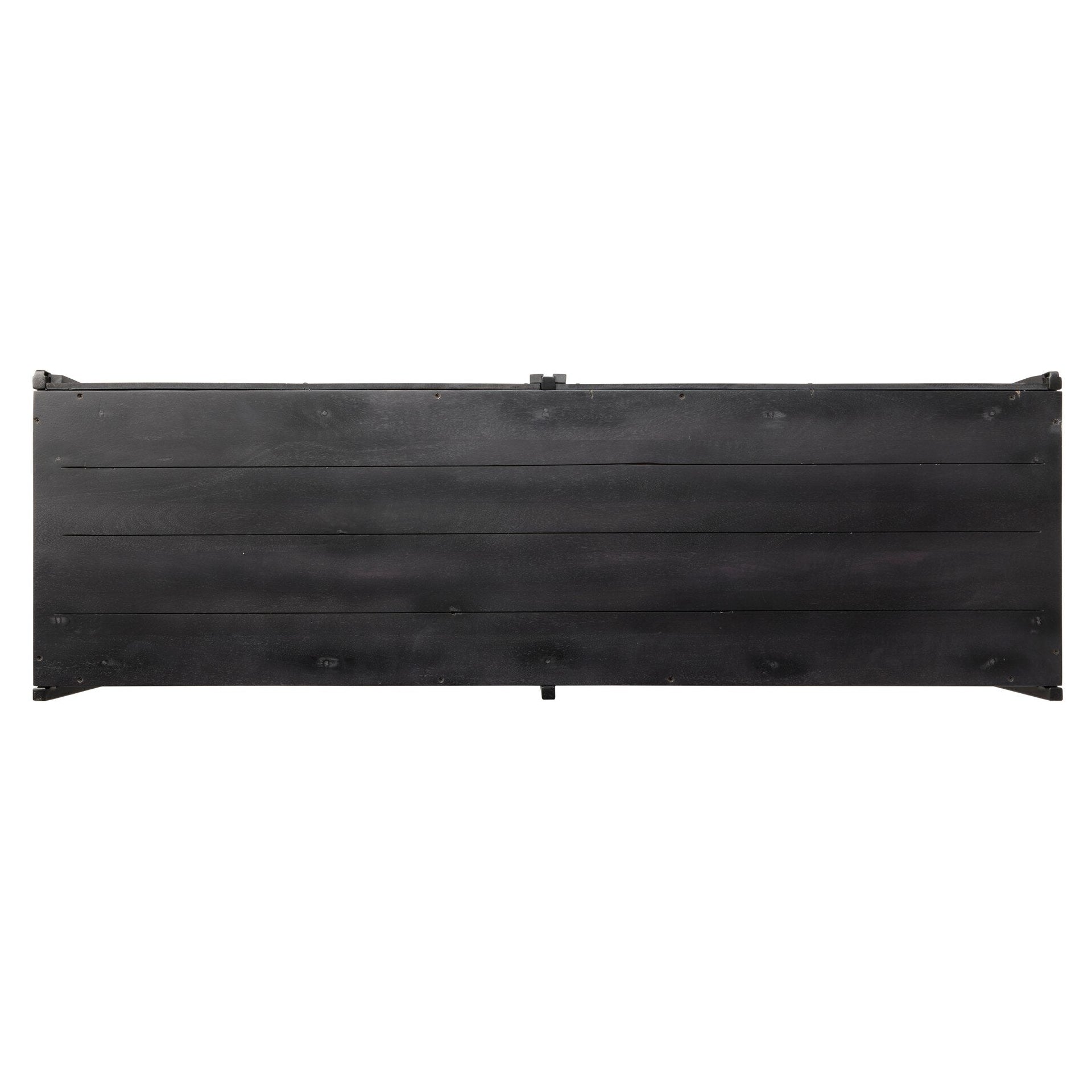 Four Hands Igor Satin Black Bookcase top view