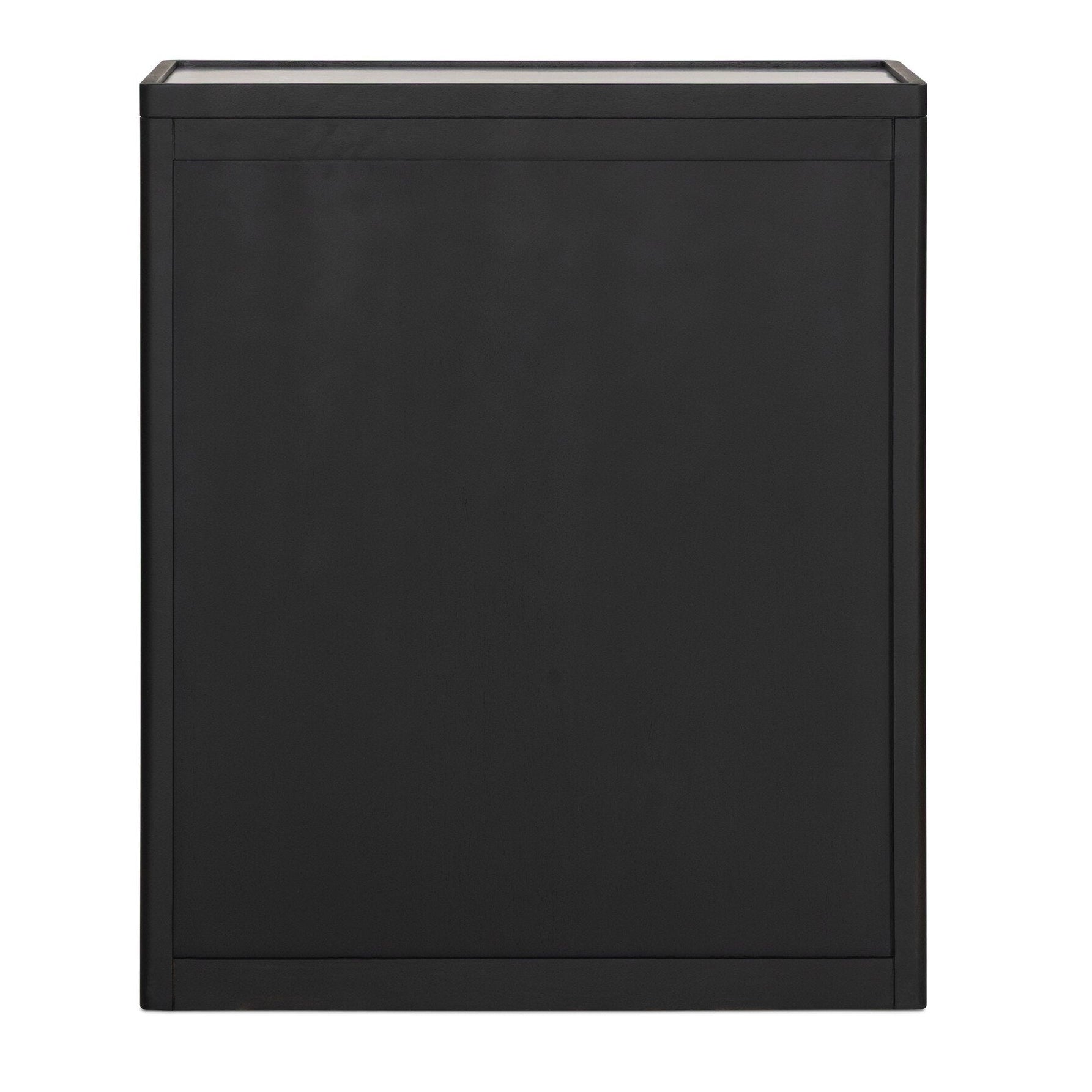 Four Hands Santiago Smoked Black Mango Bar Cabinet back view
