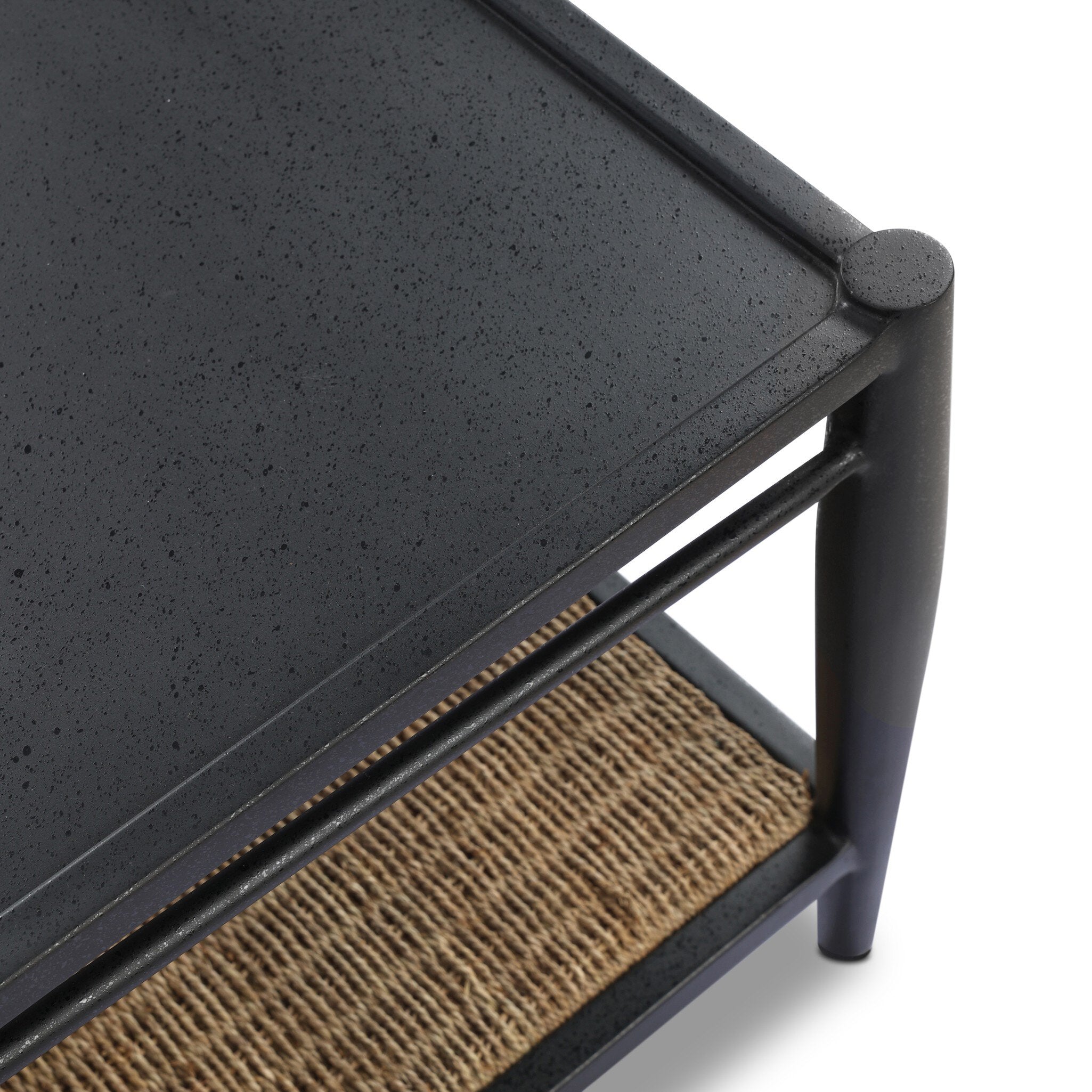 Four Hands Thalen Rough Iron Coffee Table detail view 4