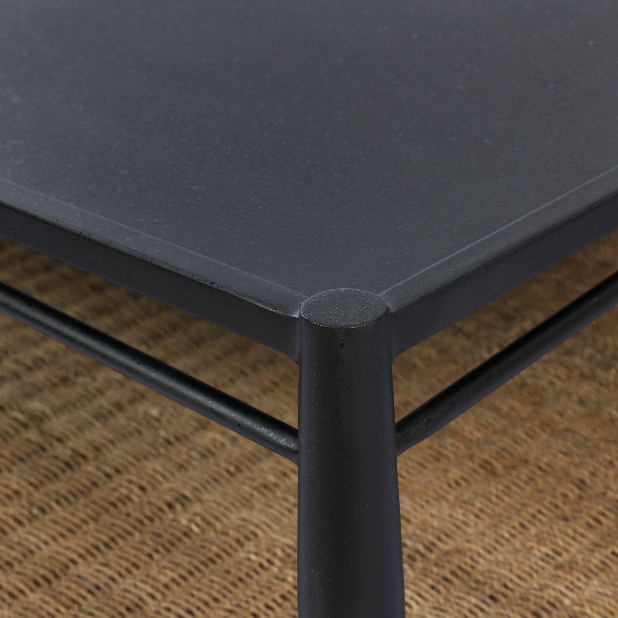 Four Hands Thalen Rough Iron Coffee Table detail view 5