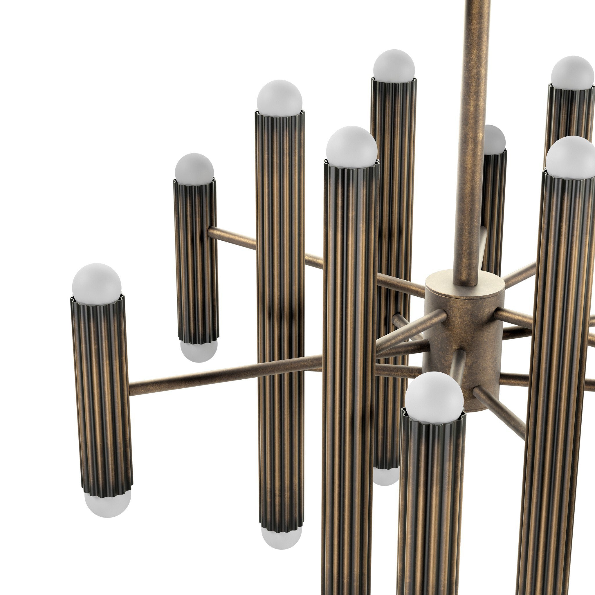 Four Hands Vesta Heritage Bronze Brass Chandelier detail view 2