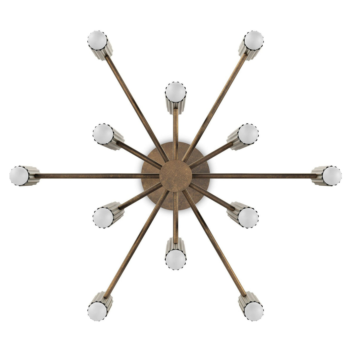Four Hands Vesta Heritage Bronze Brass Chandelier detail view