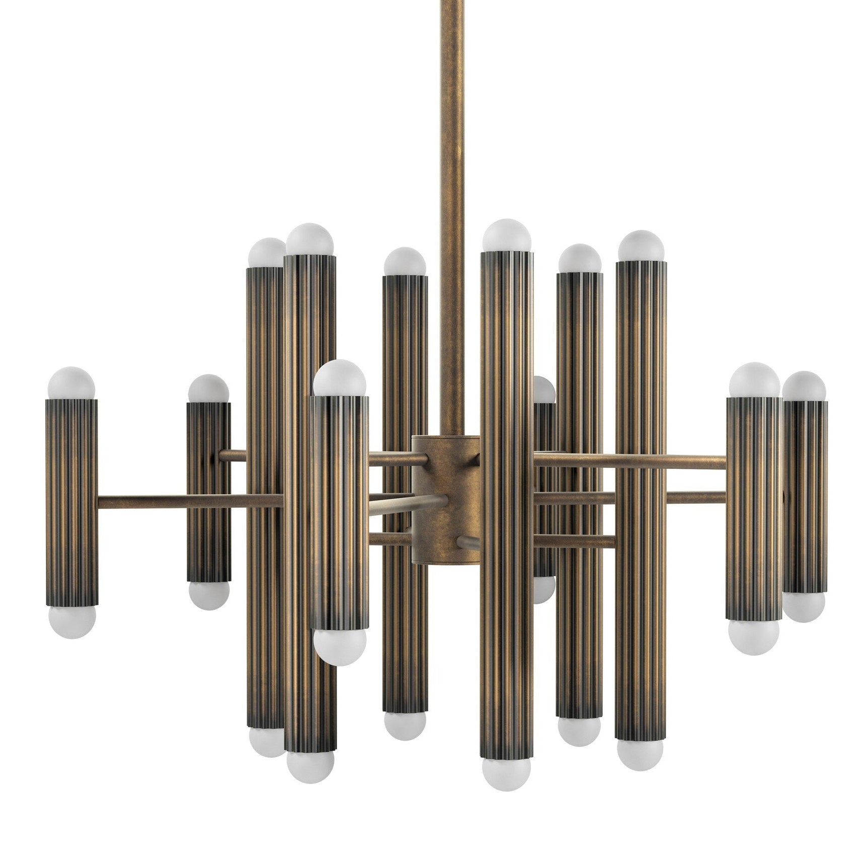 Four Hands Vesta Heritage Bronze Brass Chandelier styled view