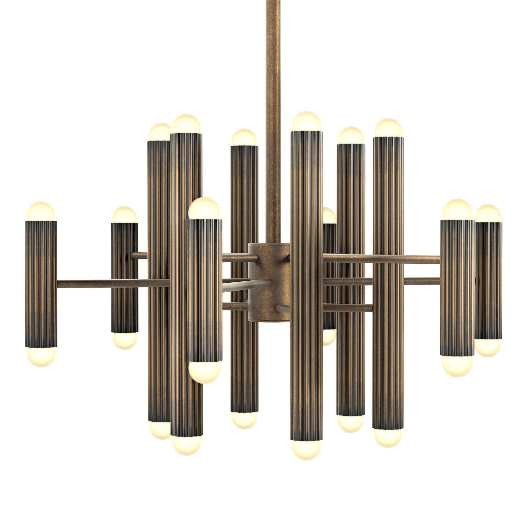 Four Hands Vesta Heritage Bronze Brass Chandelier styled view 2