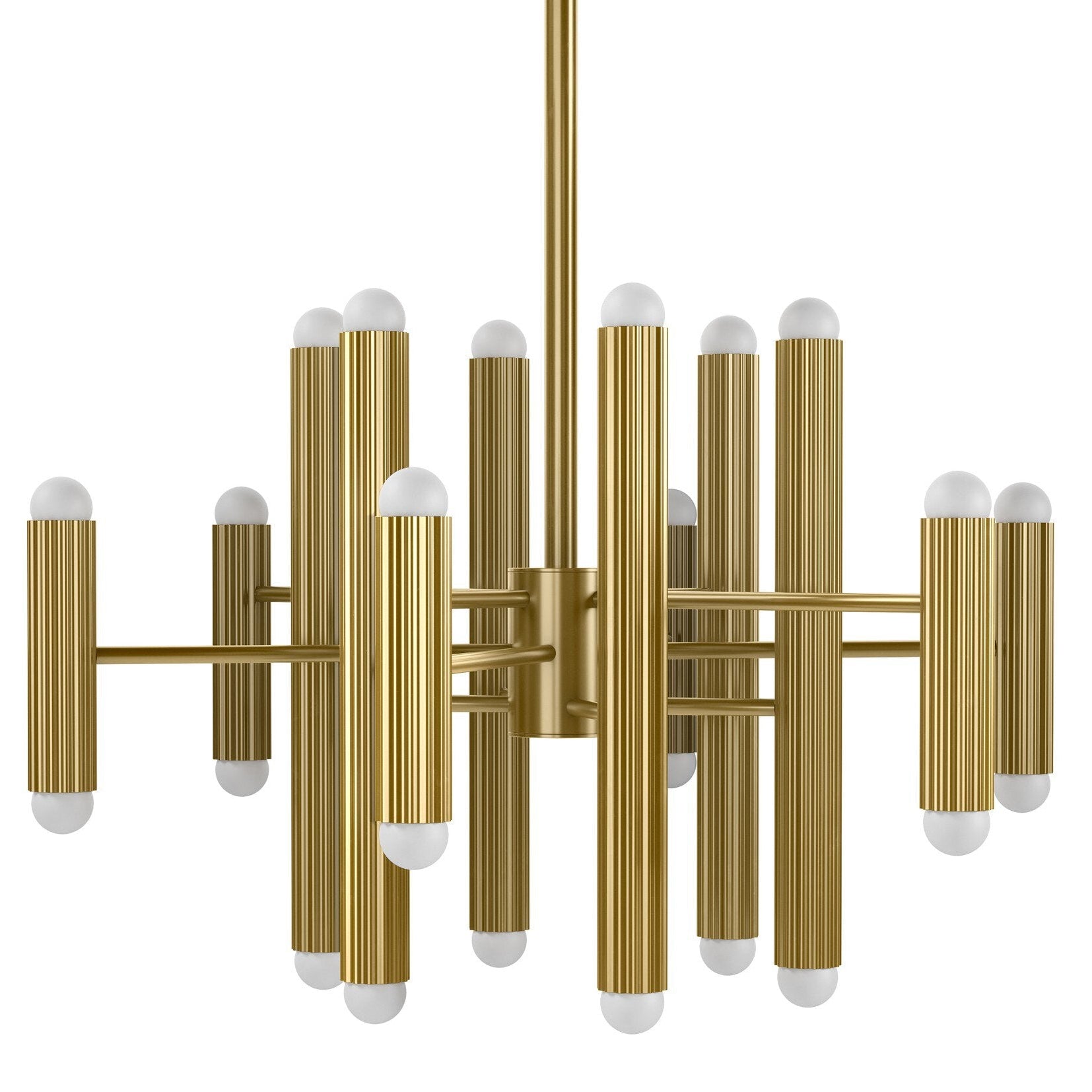 Four Hands Vesta Burnished Brass Chandelier styled view