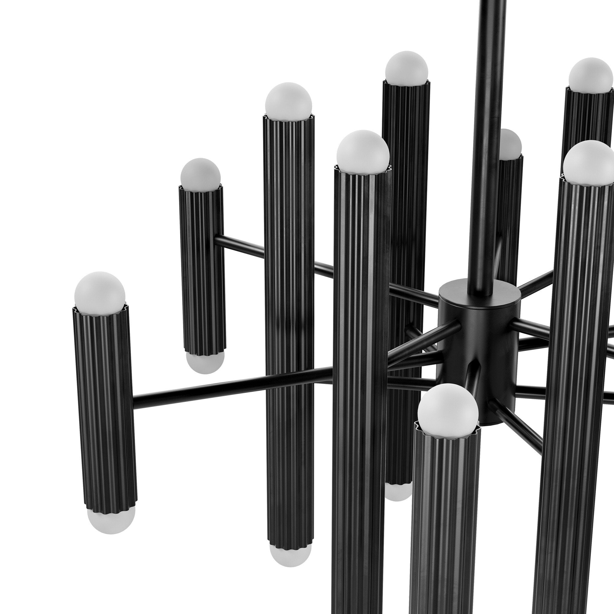 Four Hands Vesta Black Gunmetal Chandelier detail view 2