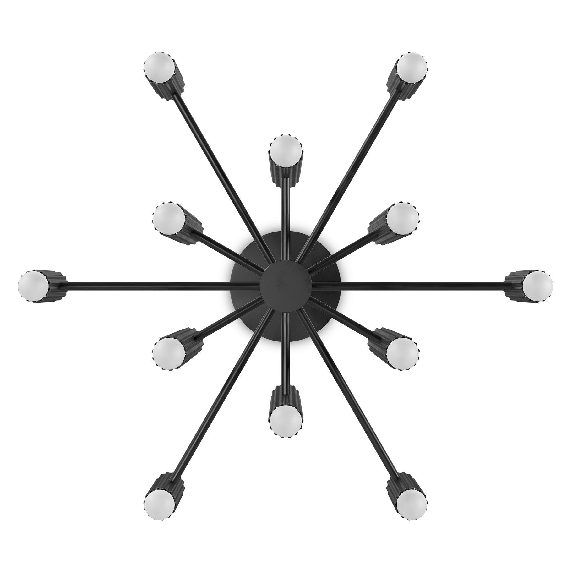Four Hands Vesta Black Gunmetal Chandelier detail view
