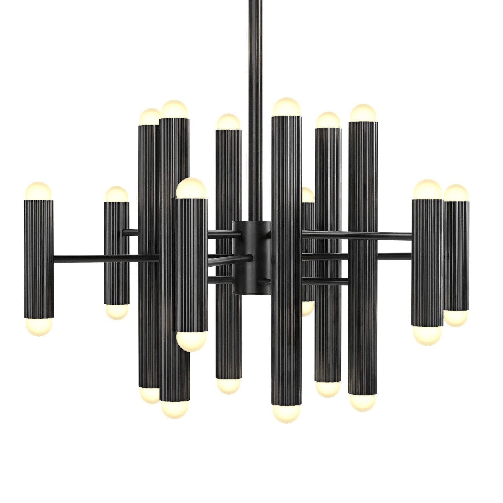 Four Hands Vesta Black Gunmetal Chandelier styled view 2