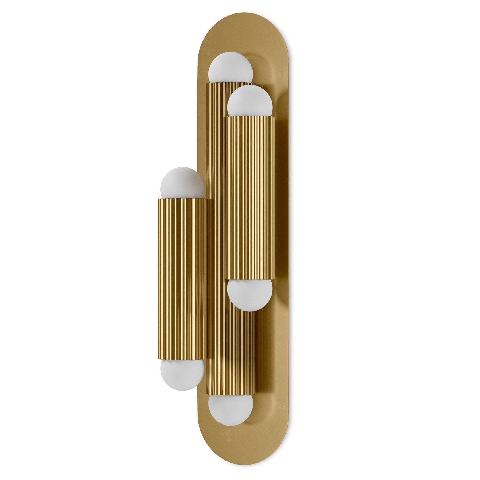 Four Hands Vesta Burnished Brass Triple Wall Sconce styled setting