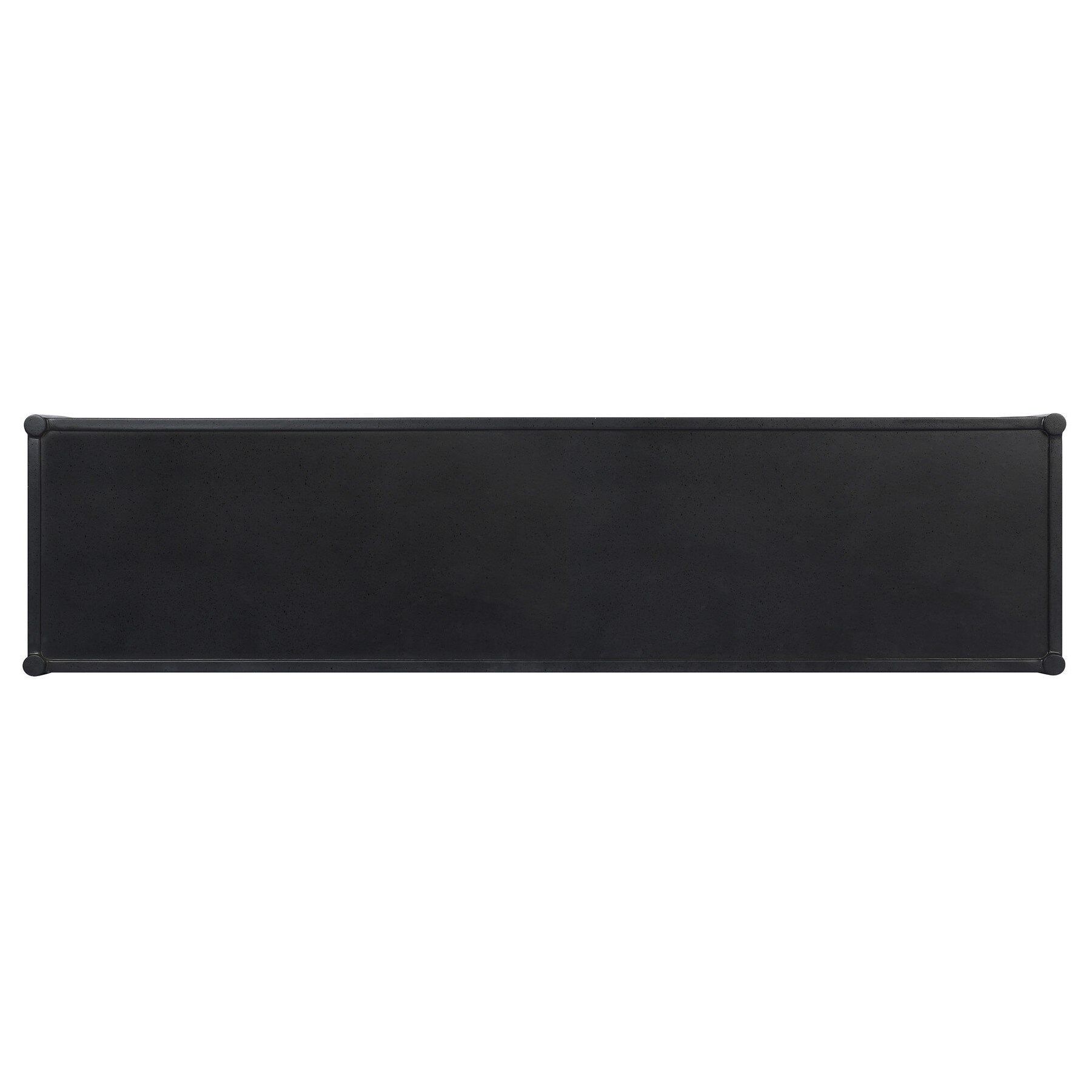 Four Hands Thalen Rough Iron Console Table top-down view