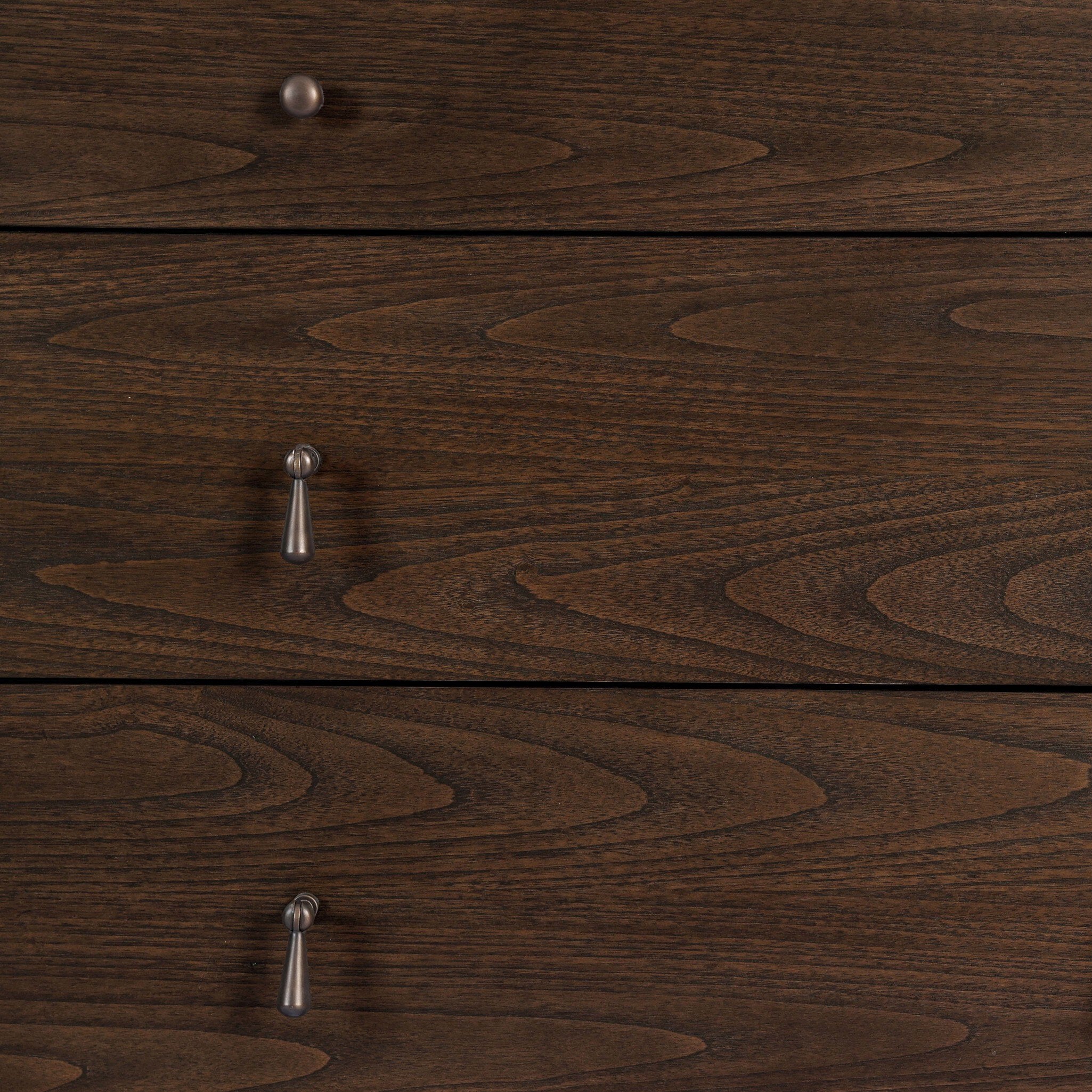 Four Hands Zaria Dark Brown Sungkai 6 Drawer Dresser craftsmanship detail