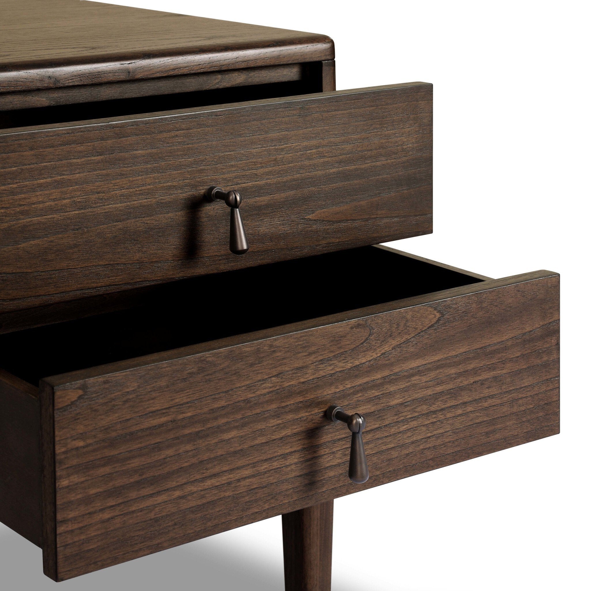 Four Hands Zaria Dark Brown Sungkai Nightstand close-up detail