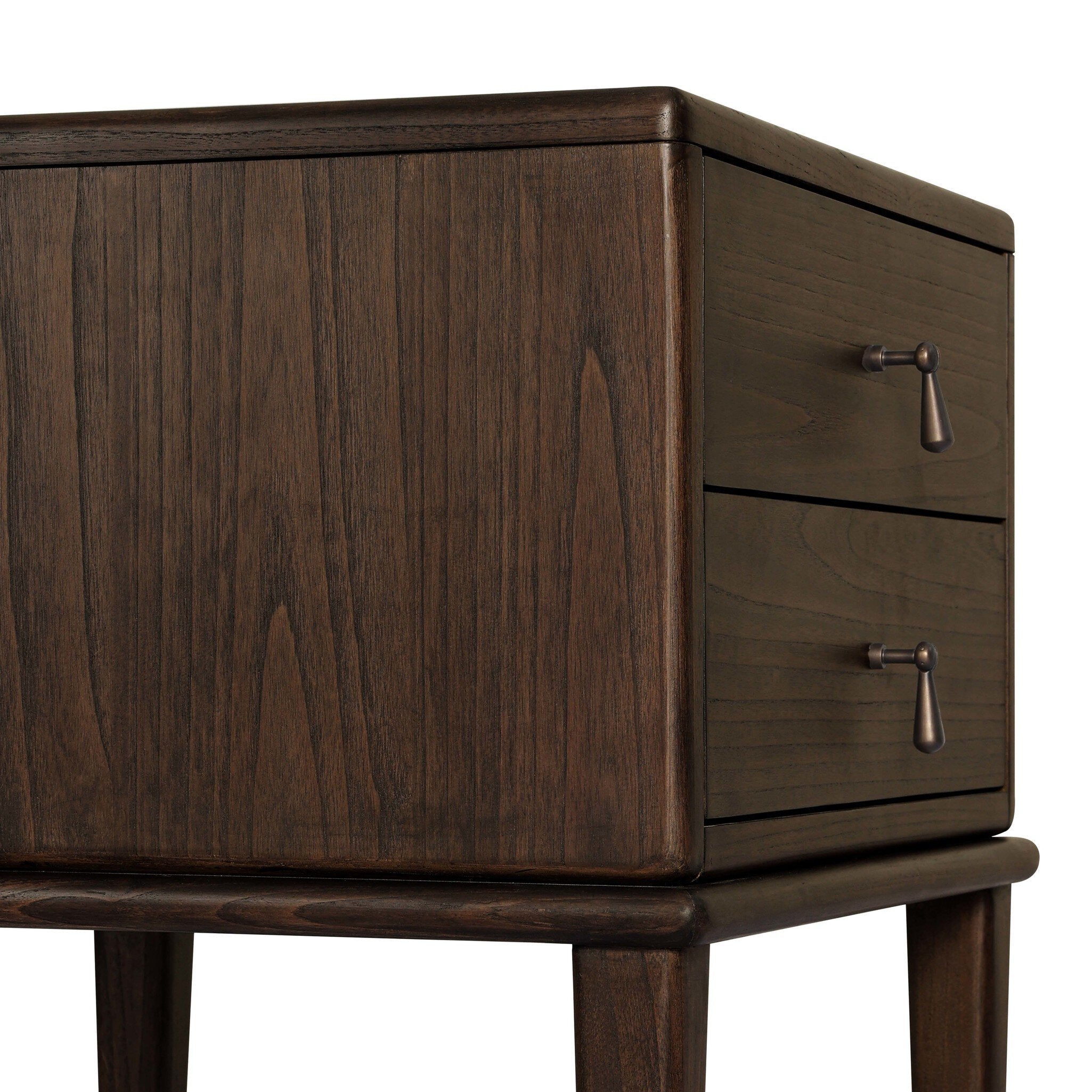 Four Hands Zaria Dark Brown Sungkai Nightstand material and finish detail