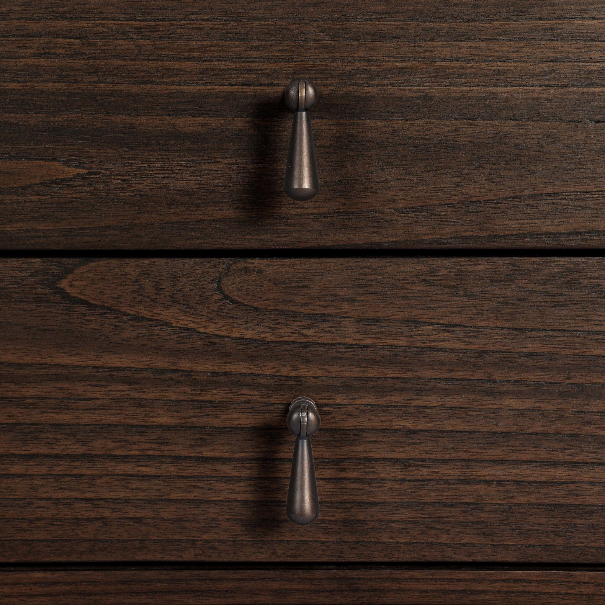 Four Hands Zaria Dark Brown Sungkai Nightstand finish close-up