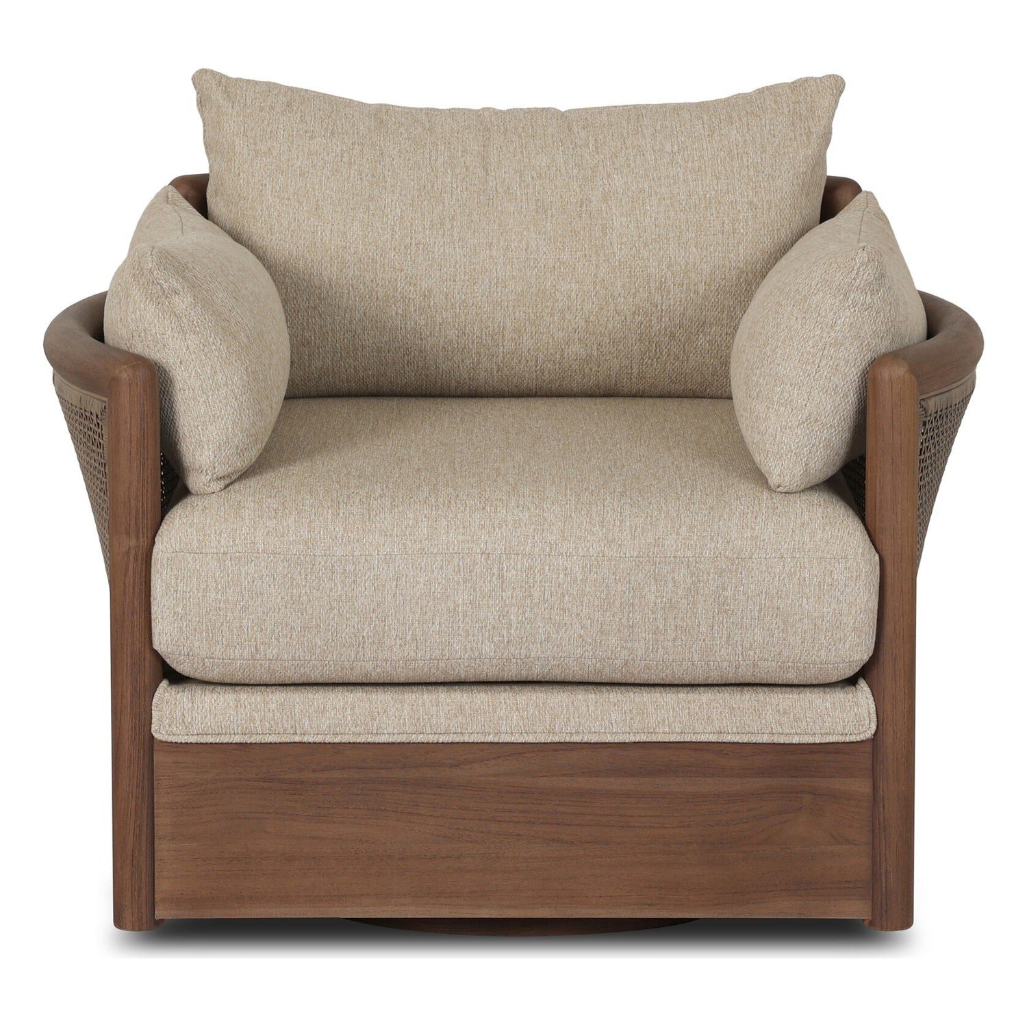 Four Hands Barbosa Concha Beige Outdoor Swivel Chair