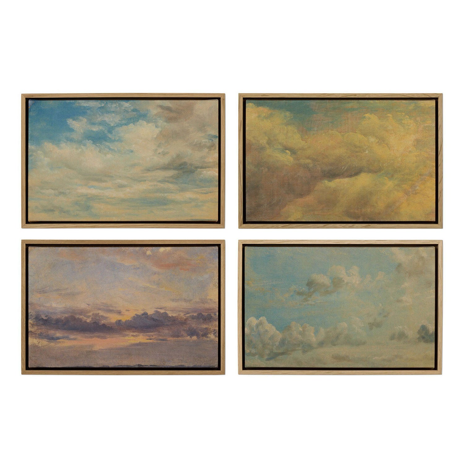 John Constable x Four Hands Cloud Study Framed Artwork Set of 4