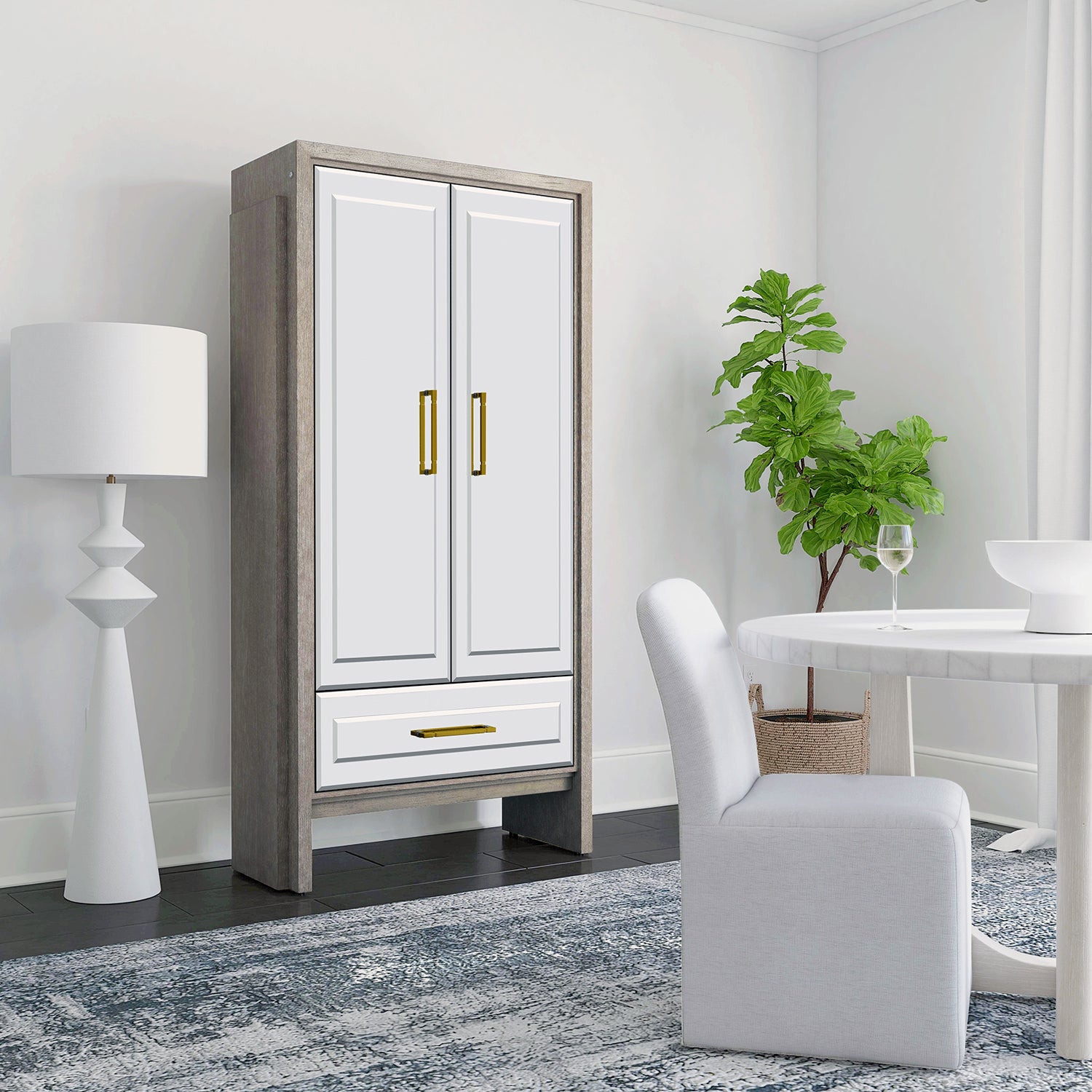 Bassett Mirror Lansing Tall Bar Cabinet