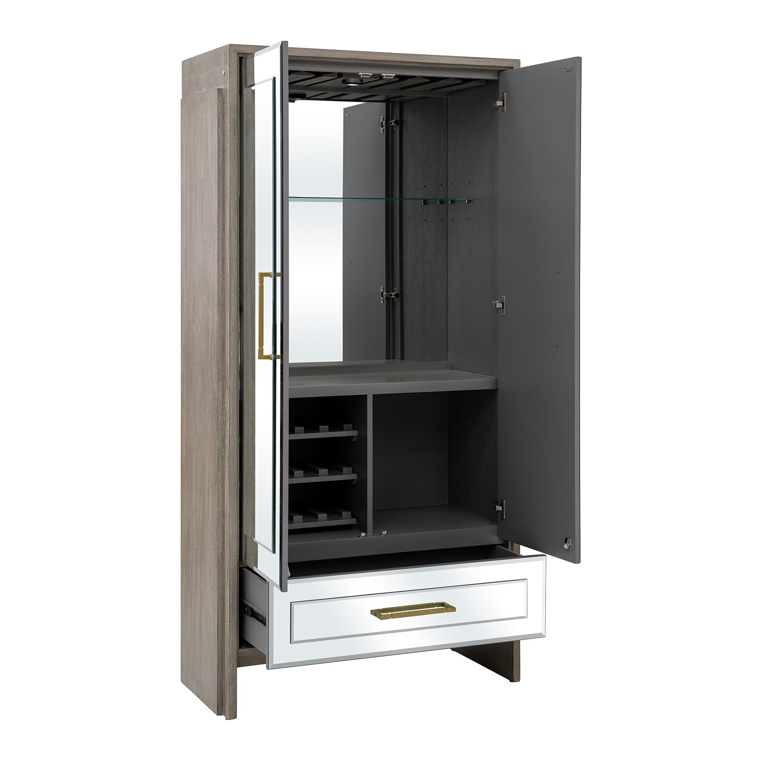 Bassett Mirror Lansing Tall Bar Cabinet