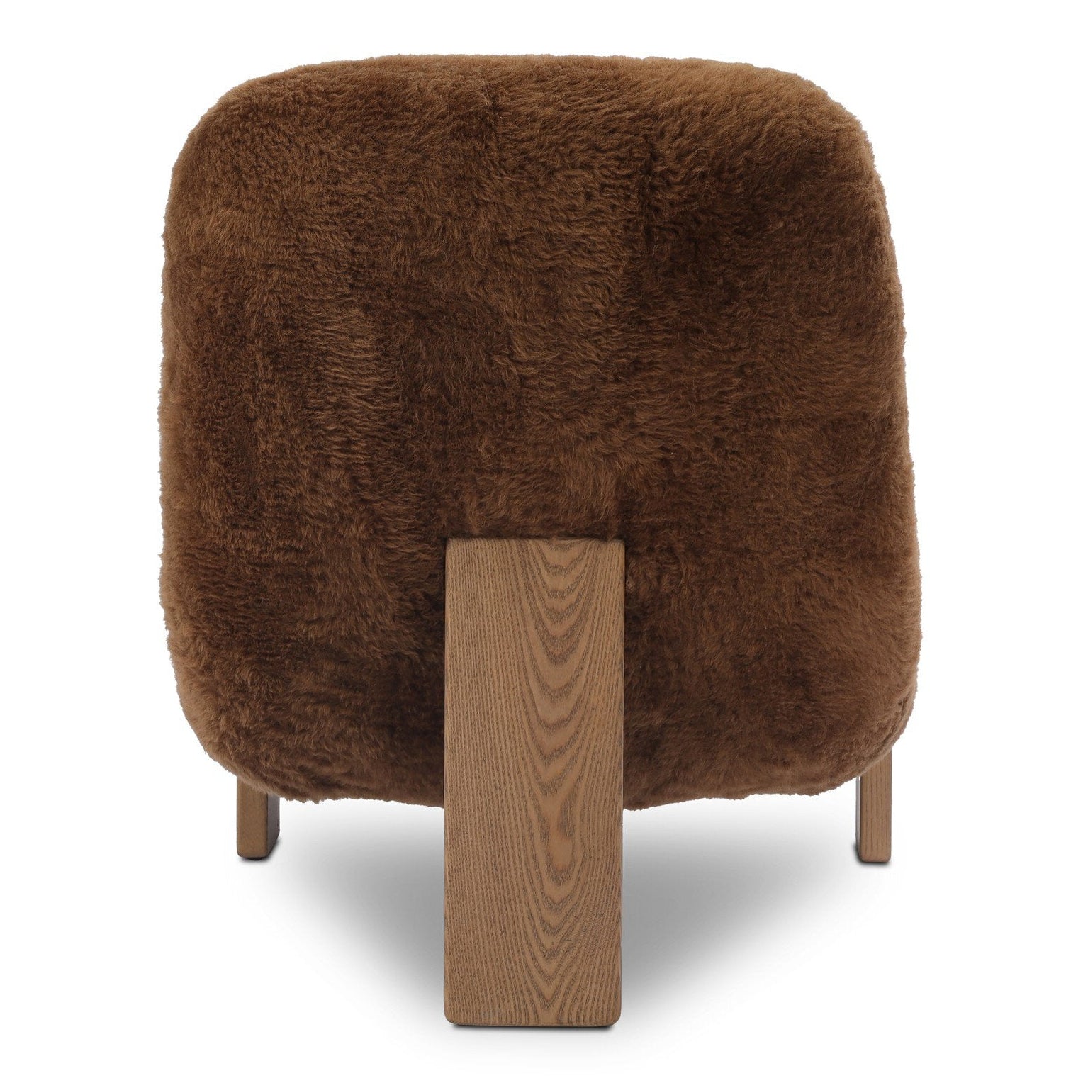 Four Hands Rivas Ochre Shearling Chaise — back view