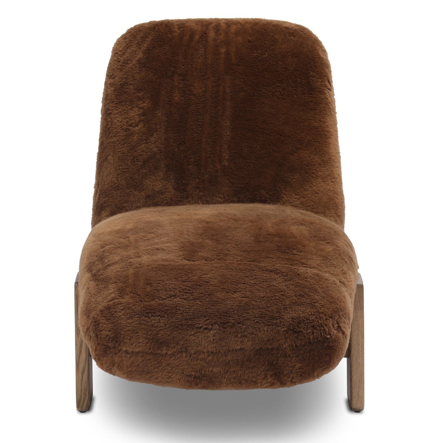 Four Hands Rivas Ochre Shearling Chaise — front view