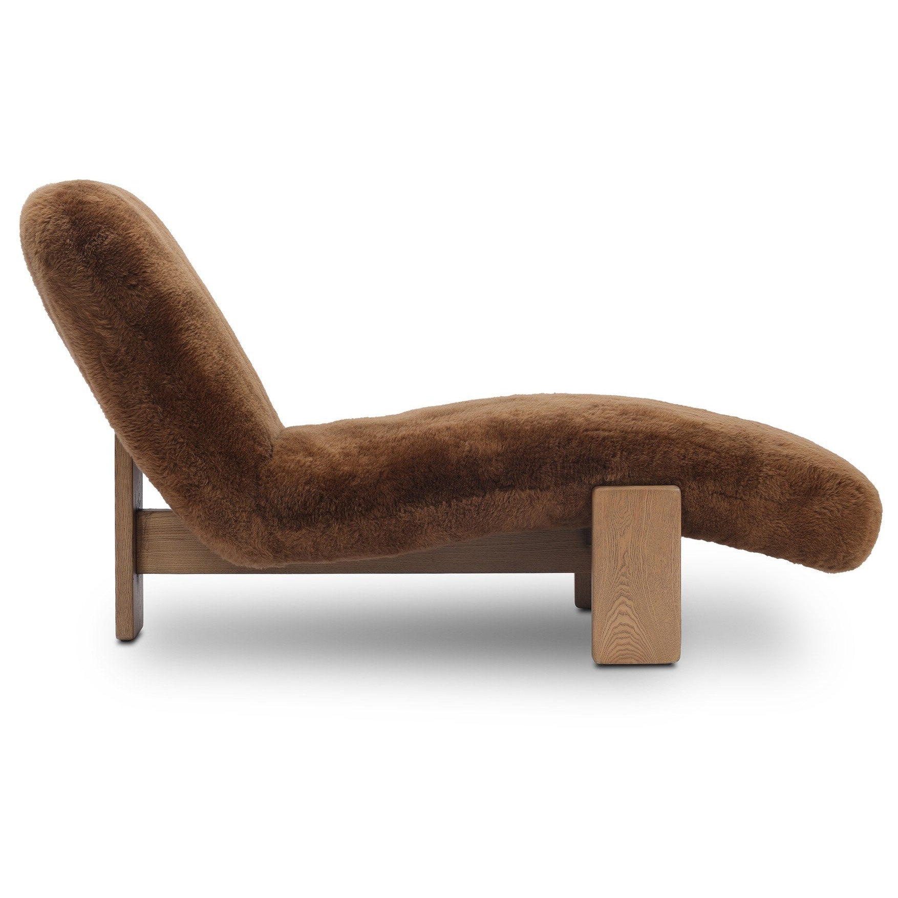 Four Hands Rivas Ochre Shearling Chaise — side view