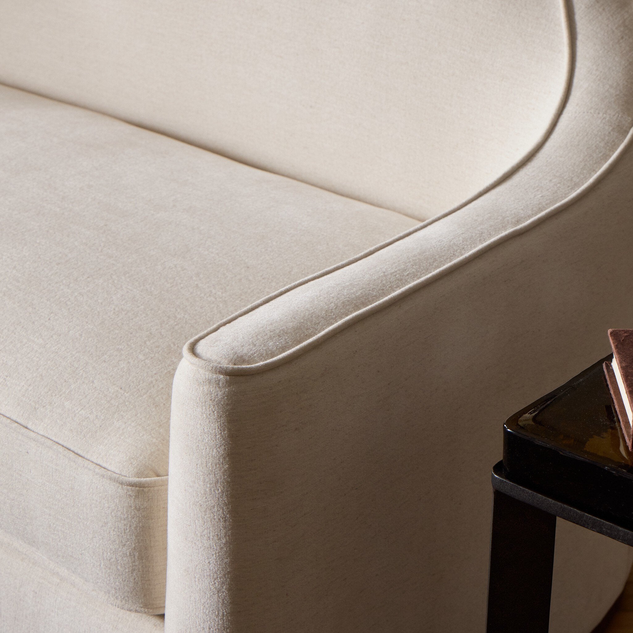 Four Hands Chella Laughlin Bone Sofa — finish detail