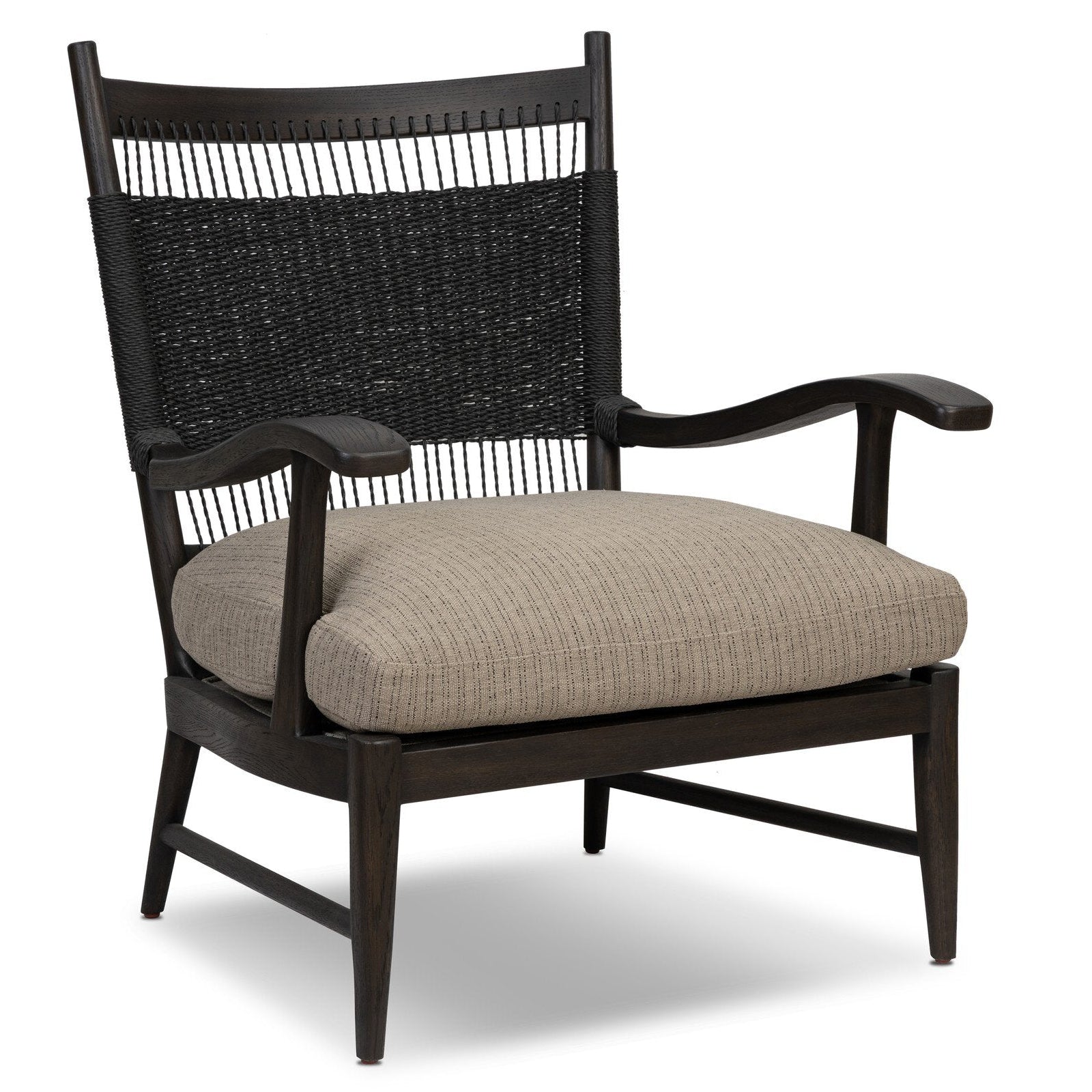 Four Hands Anders Ambro Stripe Chair — styled view