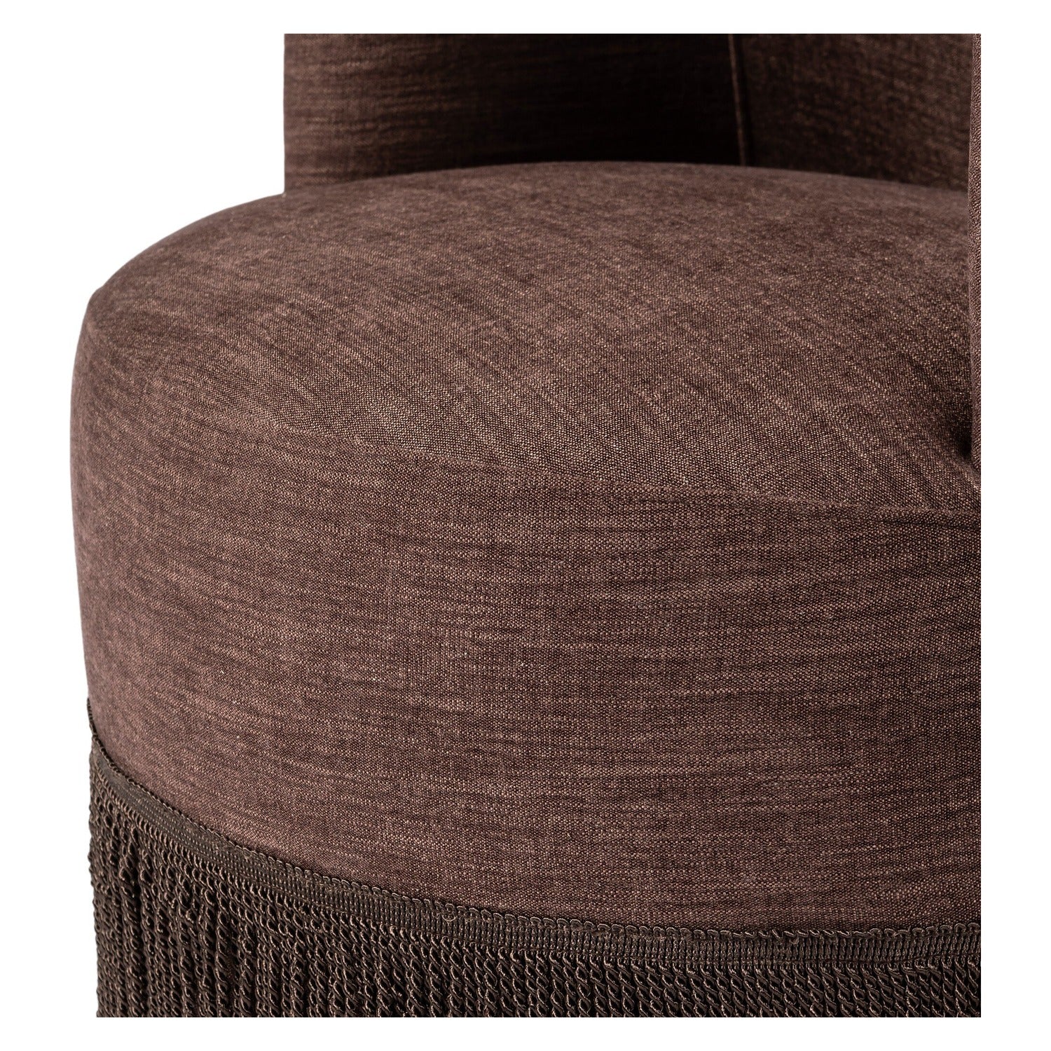 Four Hands Aurora Laughlin Plum Fringe Swivel Chair