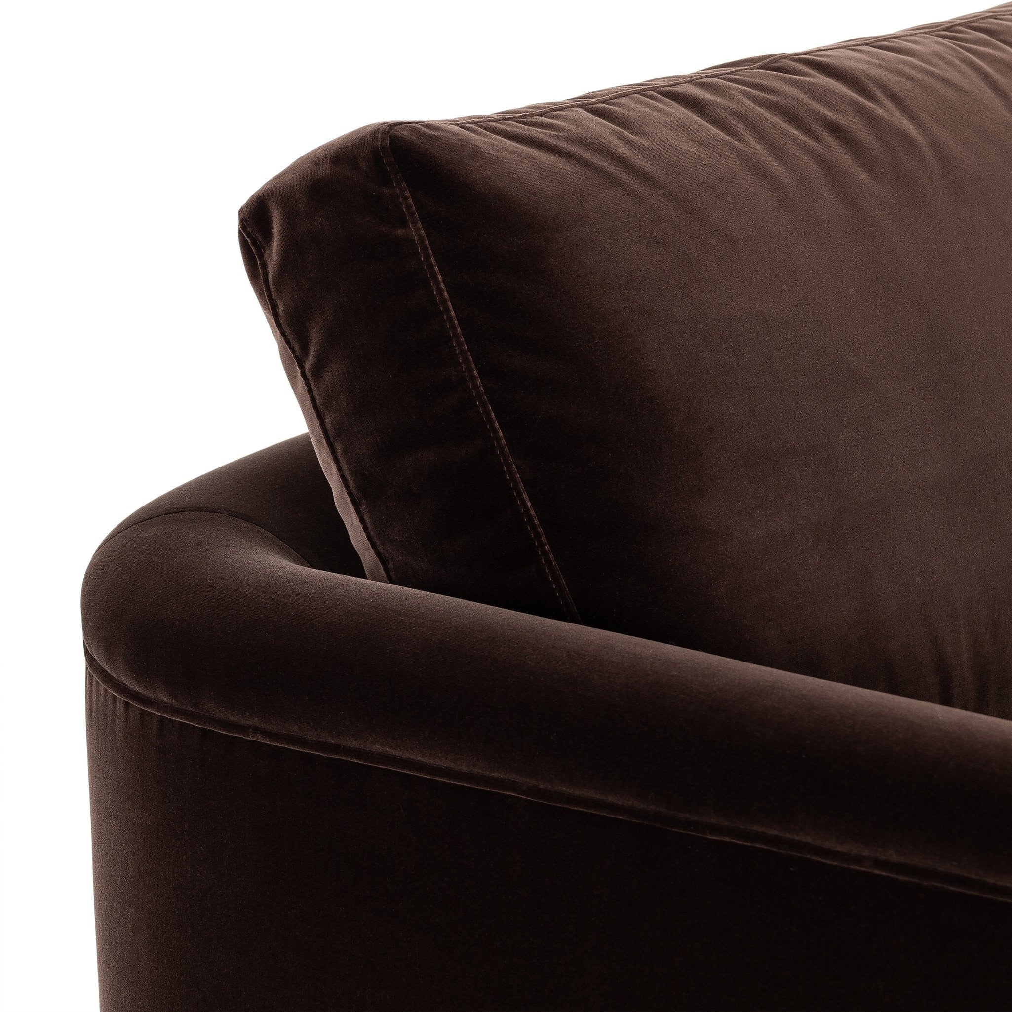 Four Hands Katya Surrey Cocoa 80in Sofa — close-up of the surface