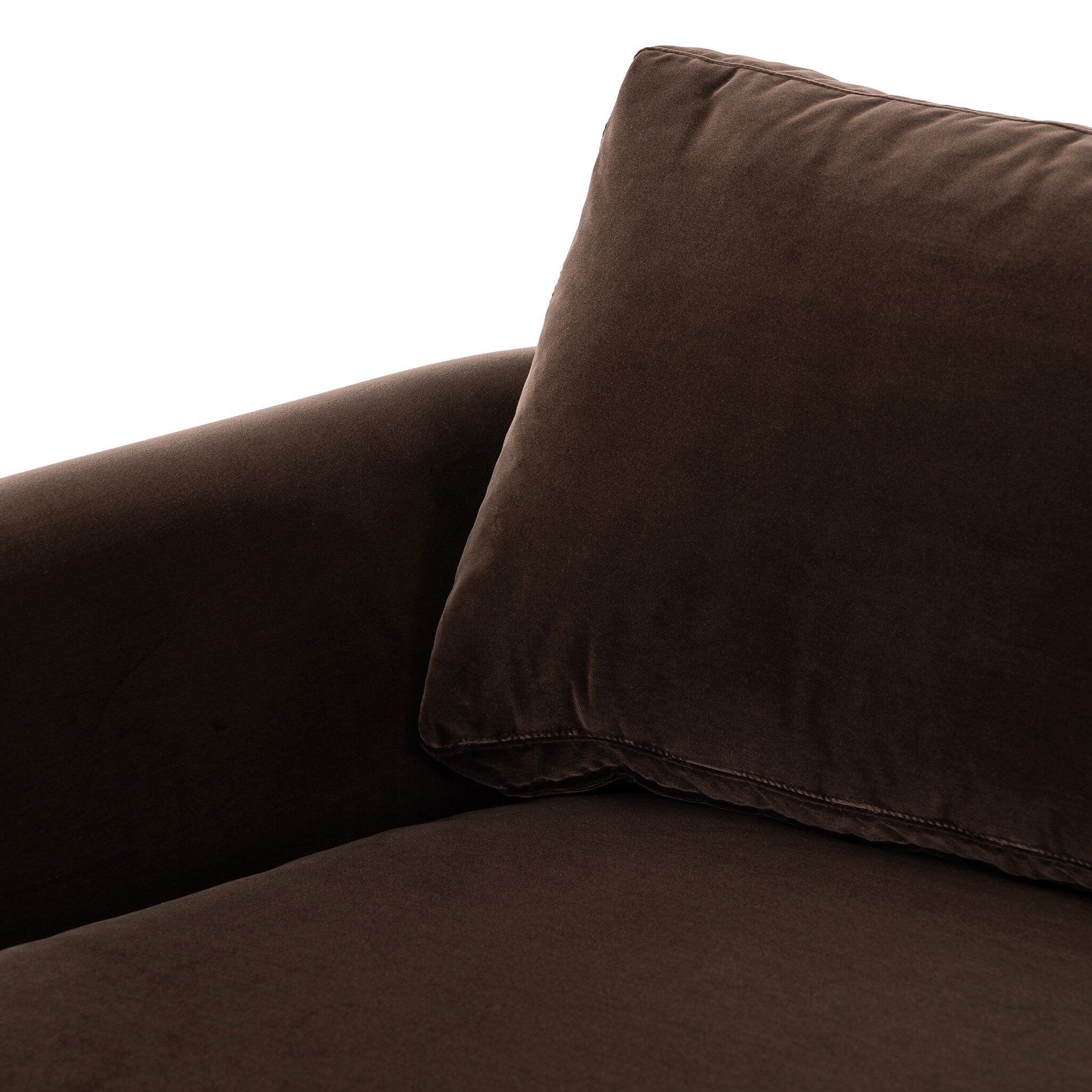 Four Hands Katya Surrey Cocoa 80in Sofa — close-up detail