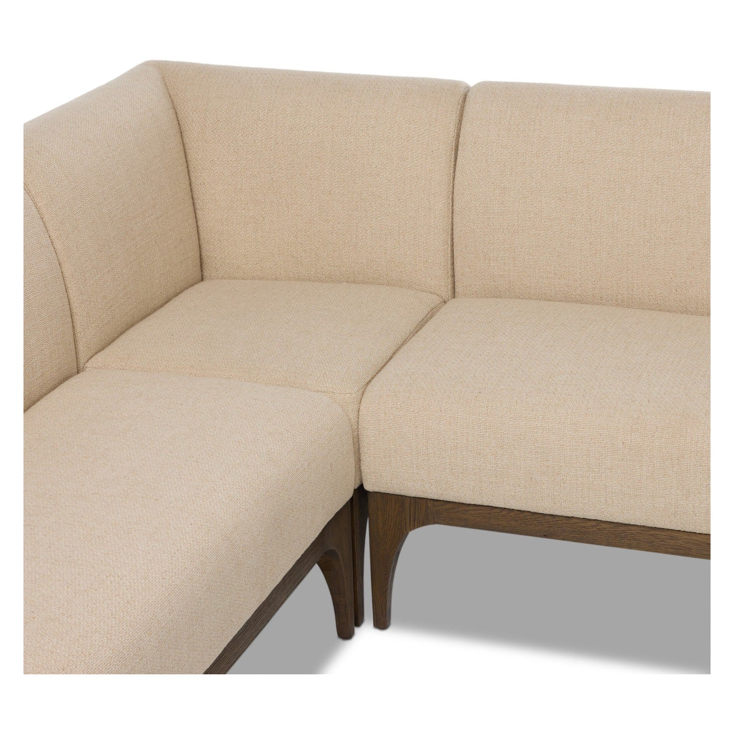Four Hands Ellington Irving Taupe 133in U-Shape Dining Banquette