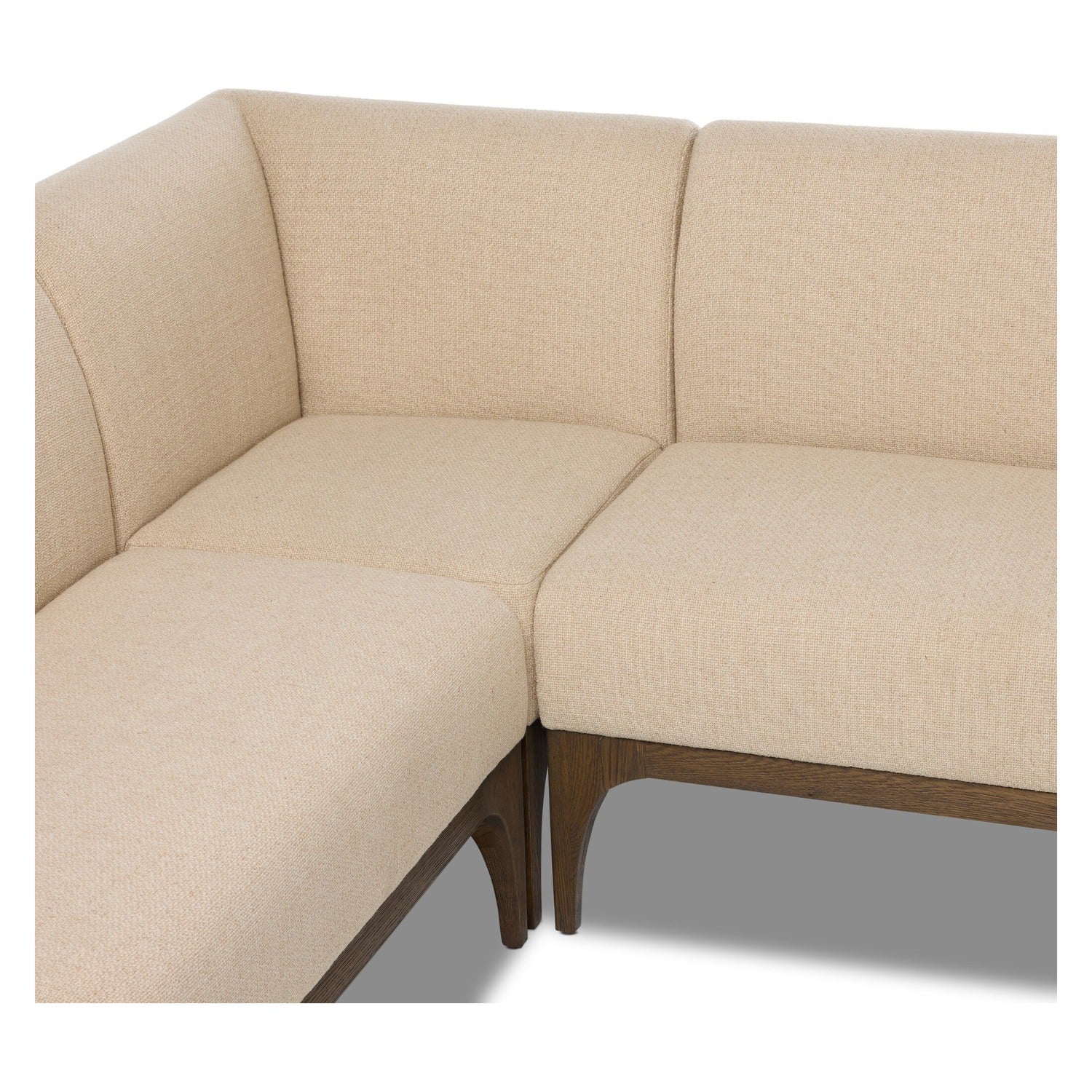 Four Hands Ellington Irving Taupe 77in L-Shape Dining Banquette
