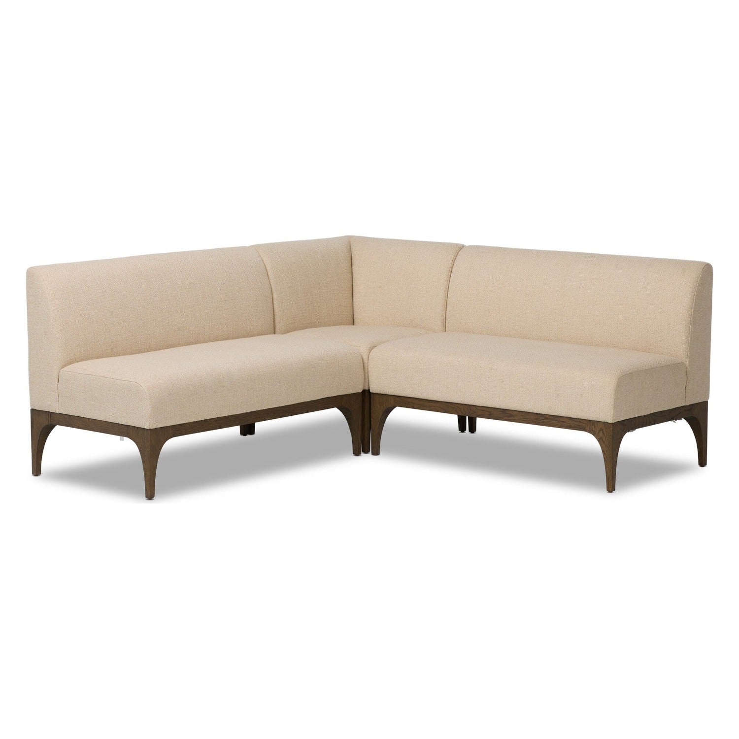 Four Hands Ellington Irving Taupe 77in L-Shape Dining Banquette