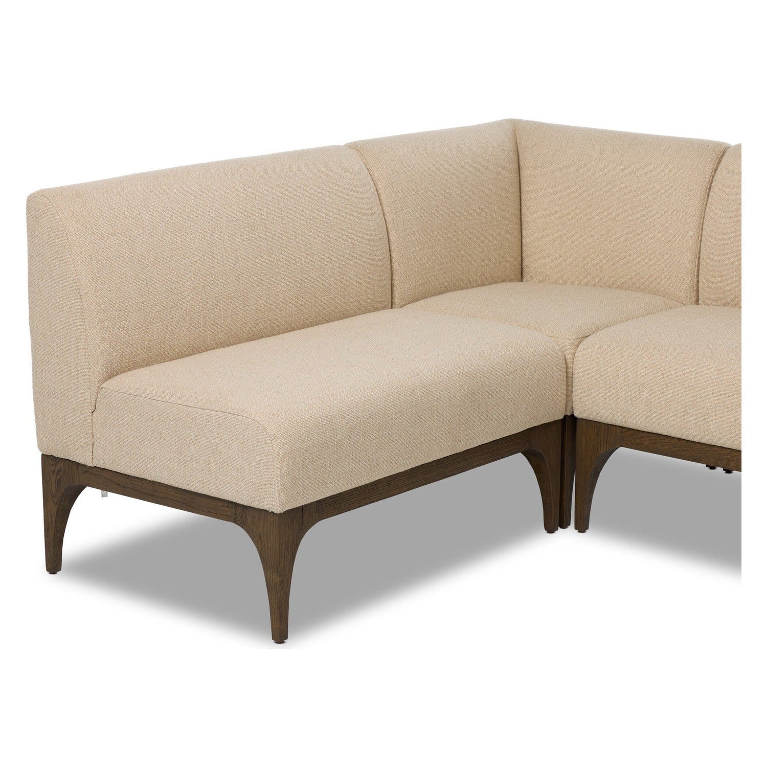 Four Hands Ellington Irving Taupe 115.5in L-Shape Dining Banquette